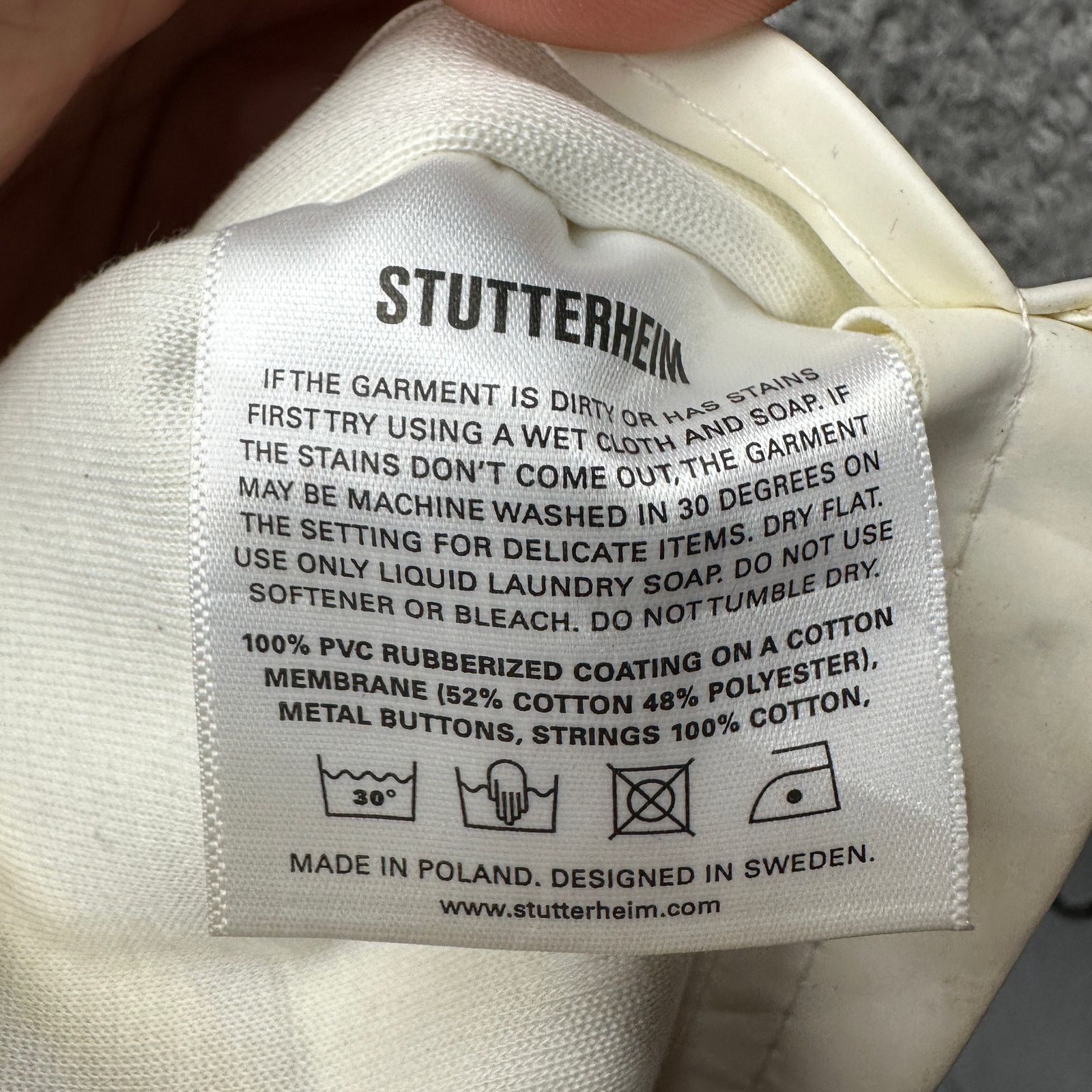 Stutterheim Stutterheim Goteborg Coat Raincoat Womens XS White Hooded Size XS / US 0-2 / IT 36-38 - 7 Thumbnail