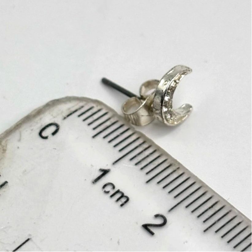 Other Silver Crystal Moon Earrings Size ONE SIZE - 3 Thumbnail