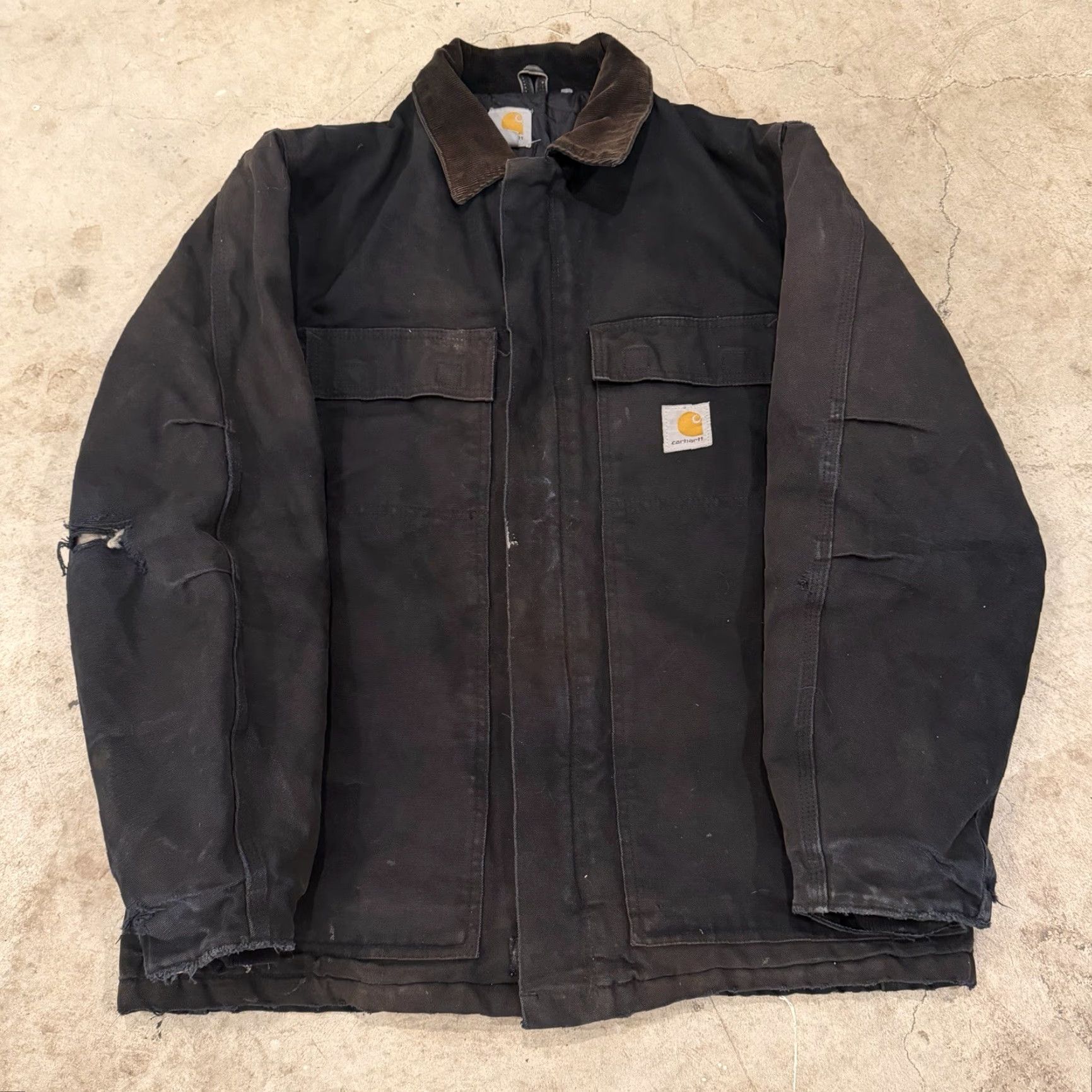 Carhartt Carhartt Jacket Mens C003 Duck Traditional Coat Black Quilted Medium Regular Heavyweight Workwear Size US M / EU 48-50 / 2 - 2 Thumbnail