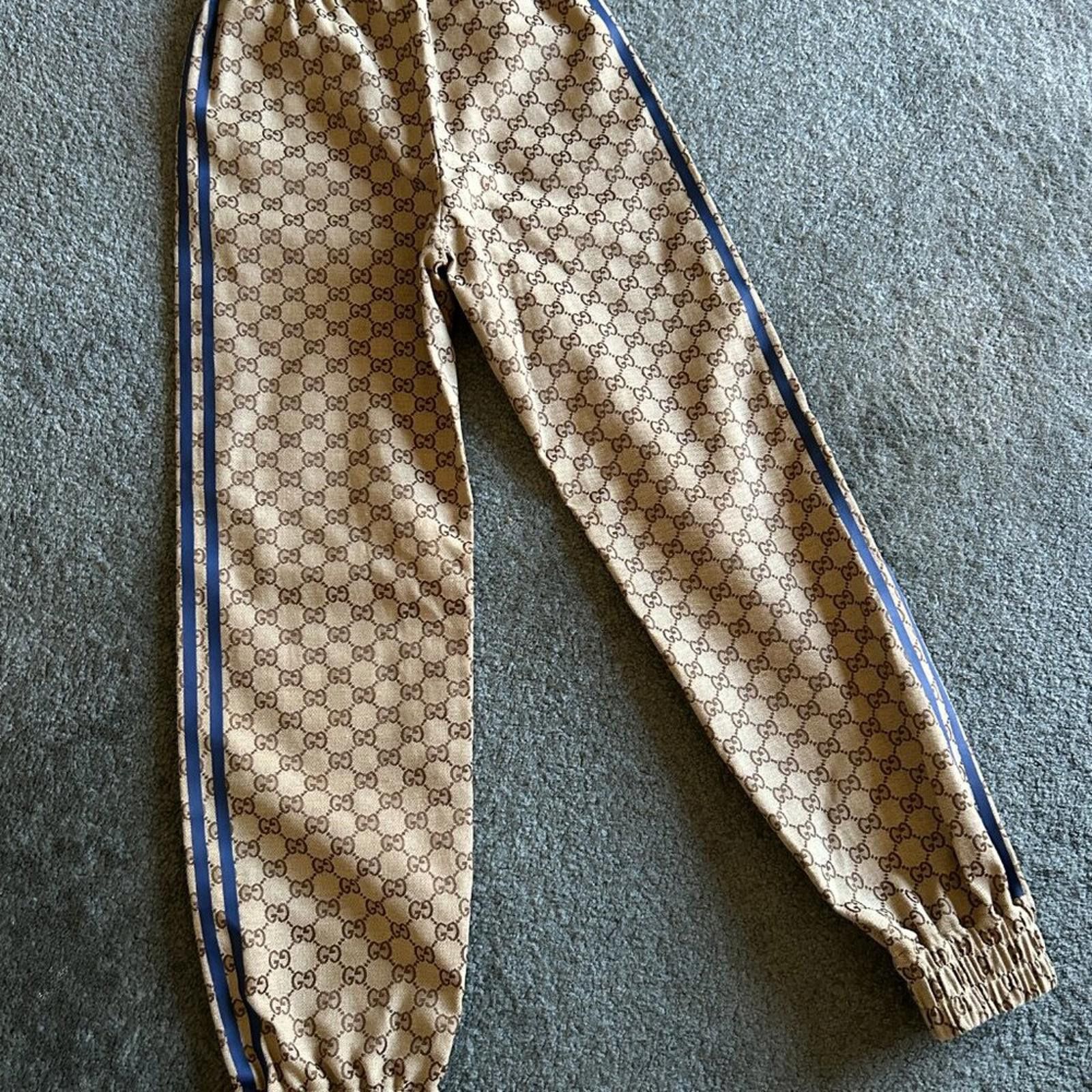 Gucci NWT Gucci x adidas GG Canvas Pant Beige/Ebony 712110 size 36 Size 25" / US 0 / IT 36 - 6 Thumbnail