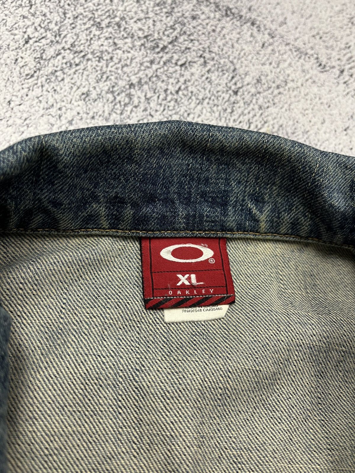 Oakley Crazy Vintage 00’s Oakley Industries Denim Jeans Jacket Y2k Size US XL / EU 56 / 4 - 10 Thumbnail