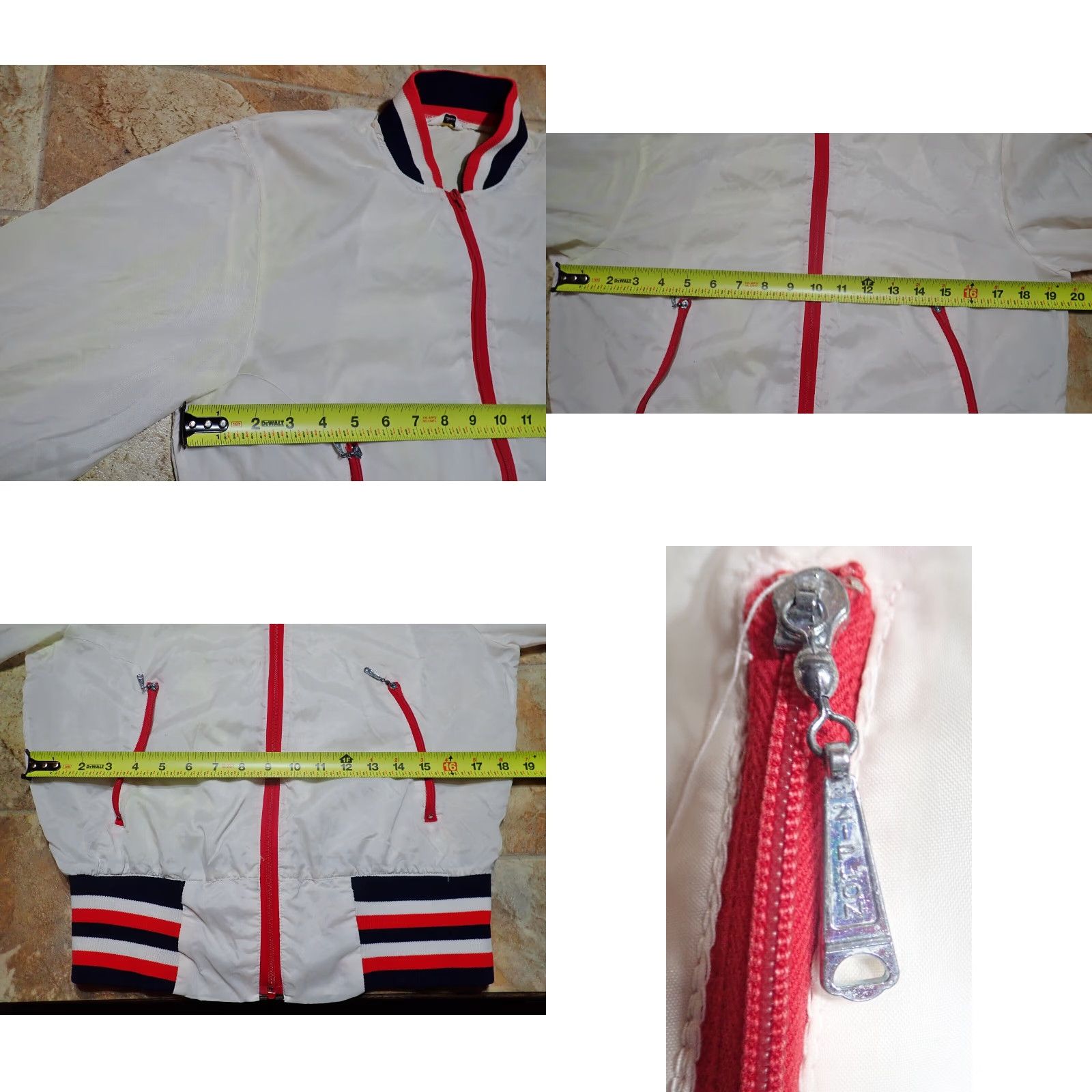 Vintage VINTAGE 80s CAMPUS Outerwear Full Zip White Satin Windbreaker Jacket USA M Size US M / EU 48-50 / 2 - 8 Thumbnail