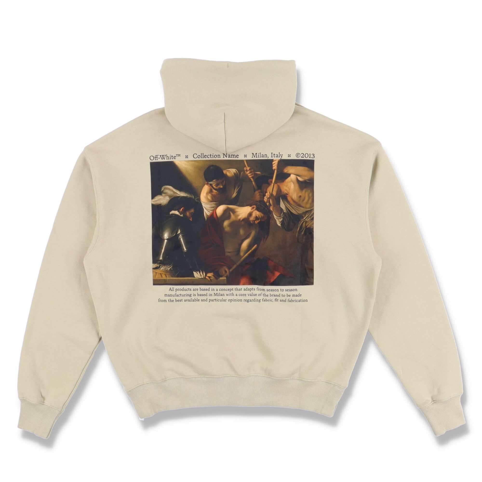 Off-White Sand Caravaggio Crowning Oversized Hoodie Size US XS / EU 42 / 0 - 1 Thumbnail