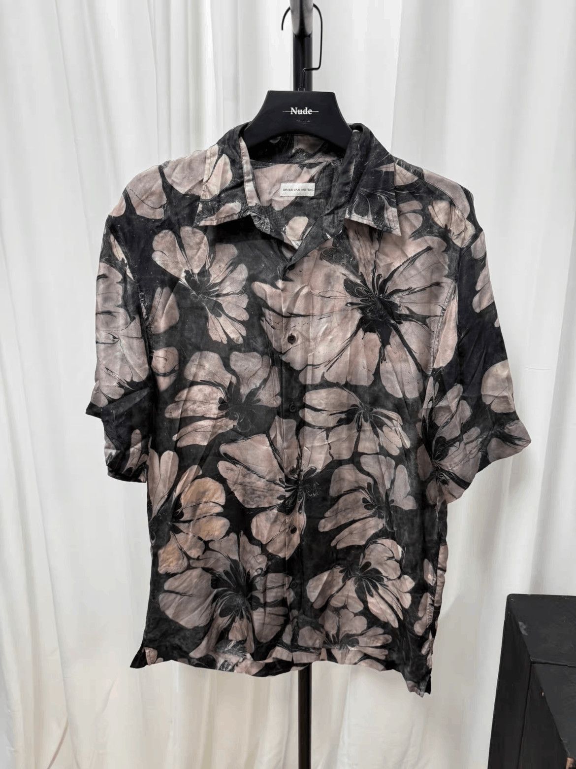 Sz 46 Dries Van Noten Flower Print Silk Shirt-2507
