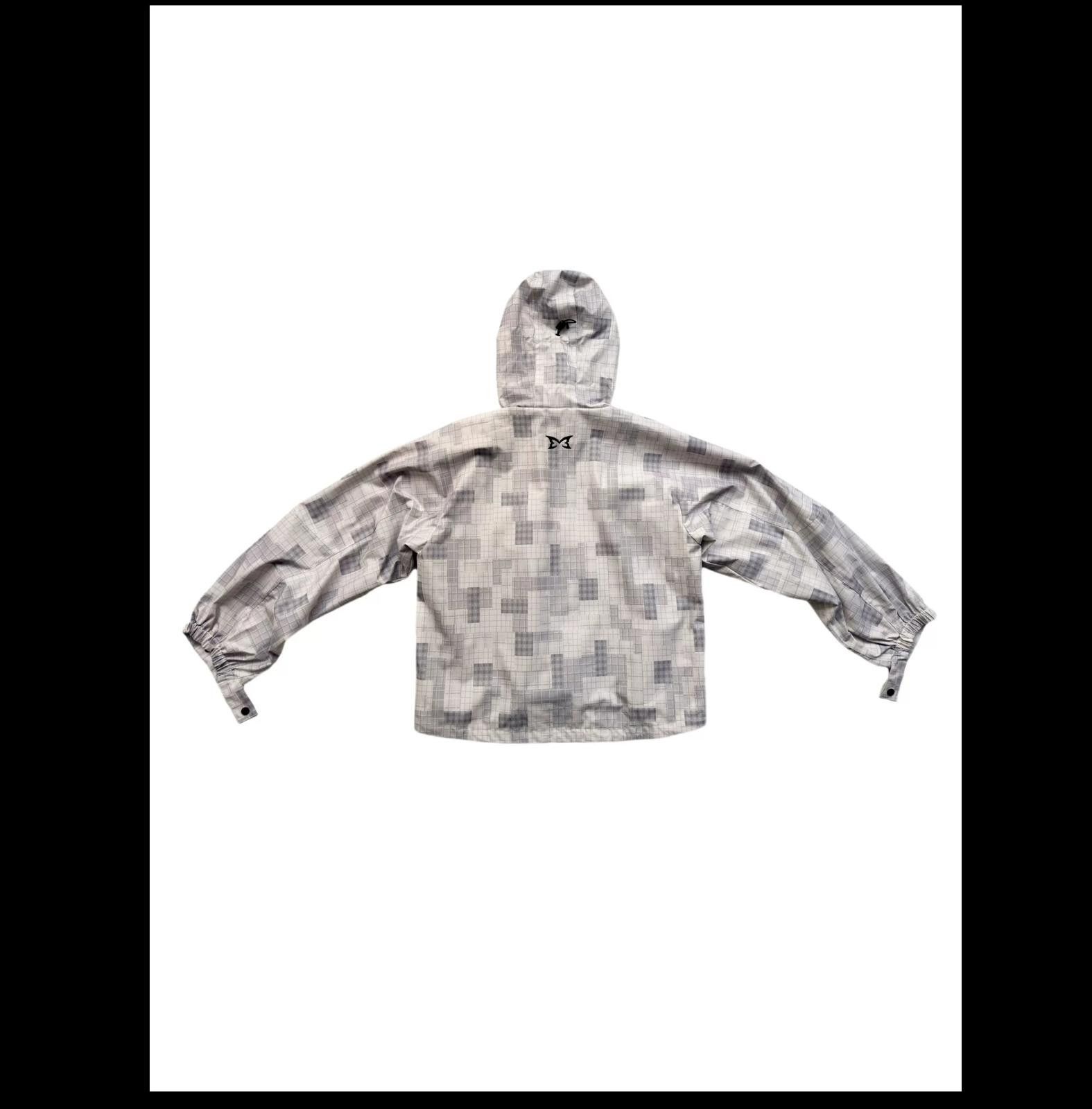 Other Grey Plaid Adjustable Hooded Shell Jacket Dropped Shoulder Size US M / EU 48-50 / 2 - 6 Thumbnail