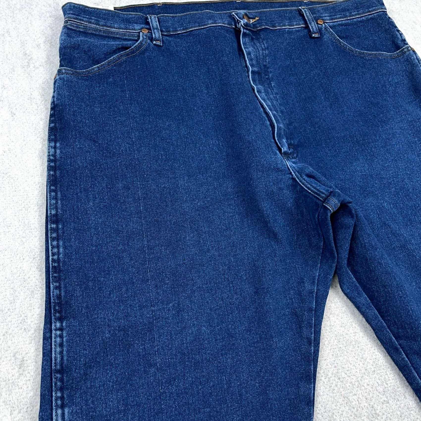 Wrangler Wrangler Cowboy Cut Jeans Men 42x34 Dark Wash Denim 5-Pocket Regular Fit Blue Cowboy Theme Regular Size Size US 42 / EU 58 - 6 Thumbnail