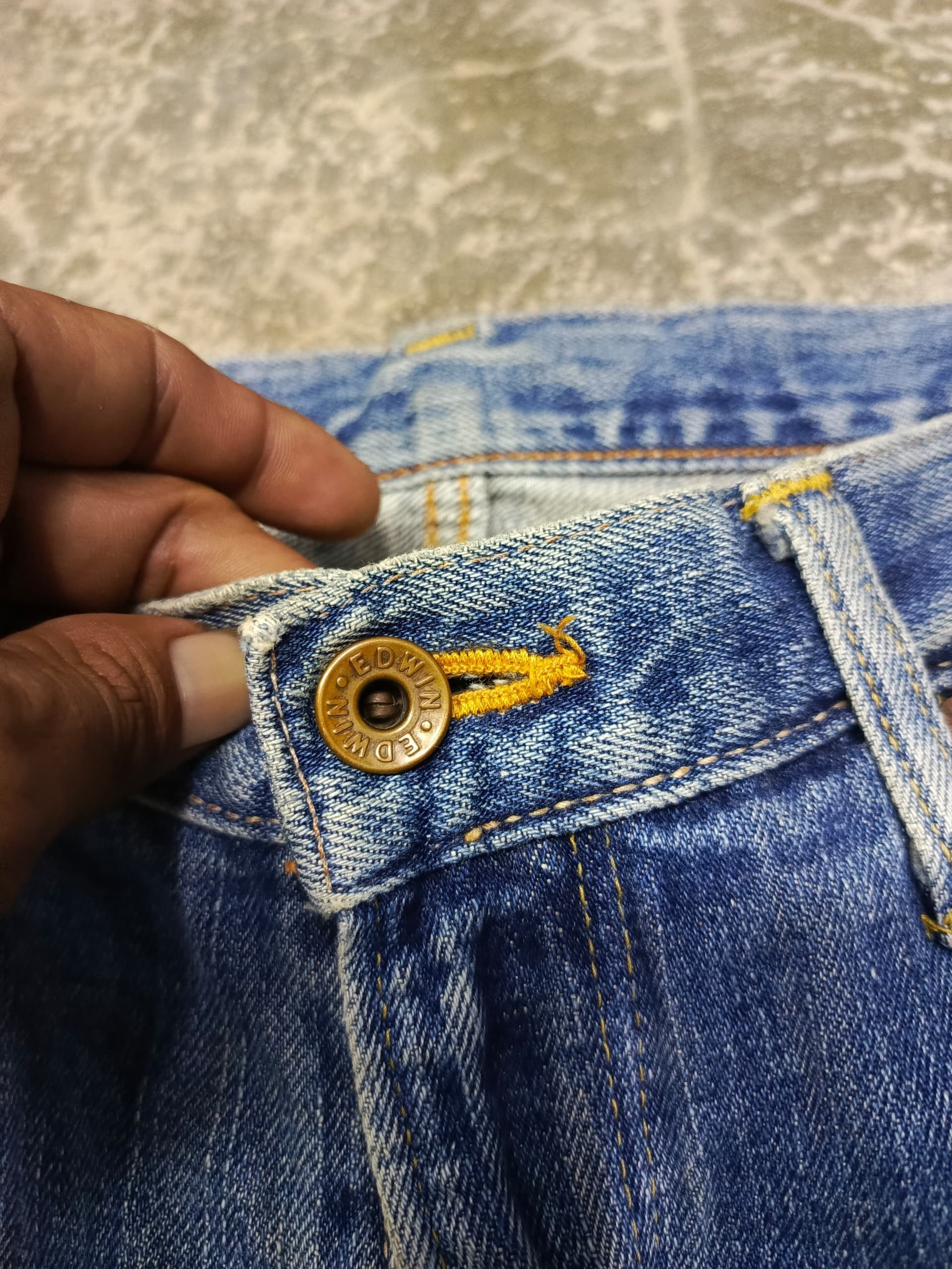 Tornado Mart Vintage edwin distressed 505XX selvedge jeans Size US 32 / EU 48 - 13 Thumbnail