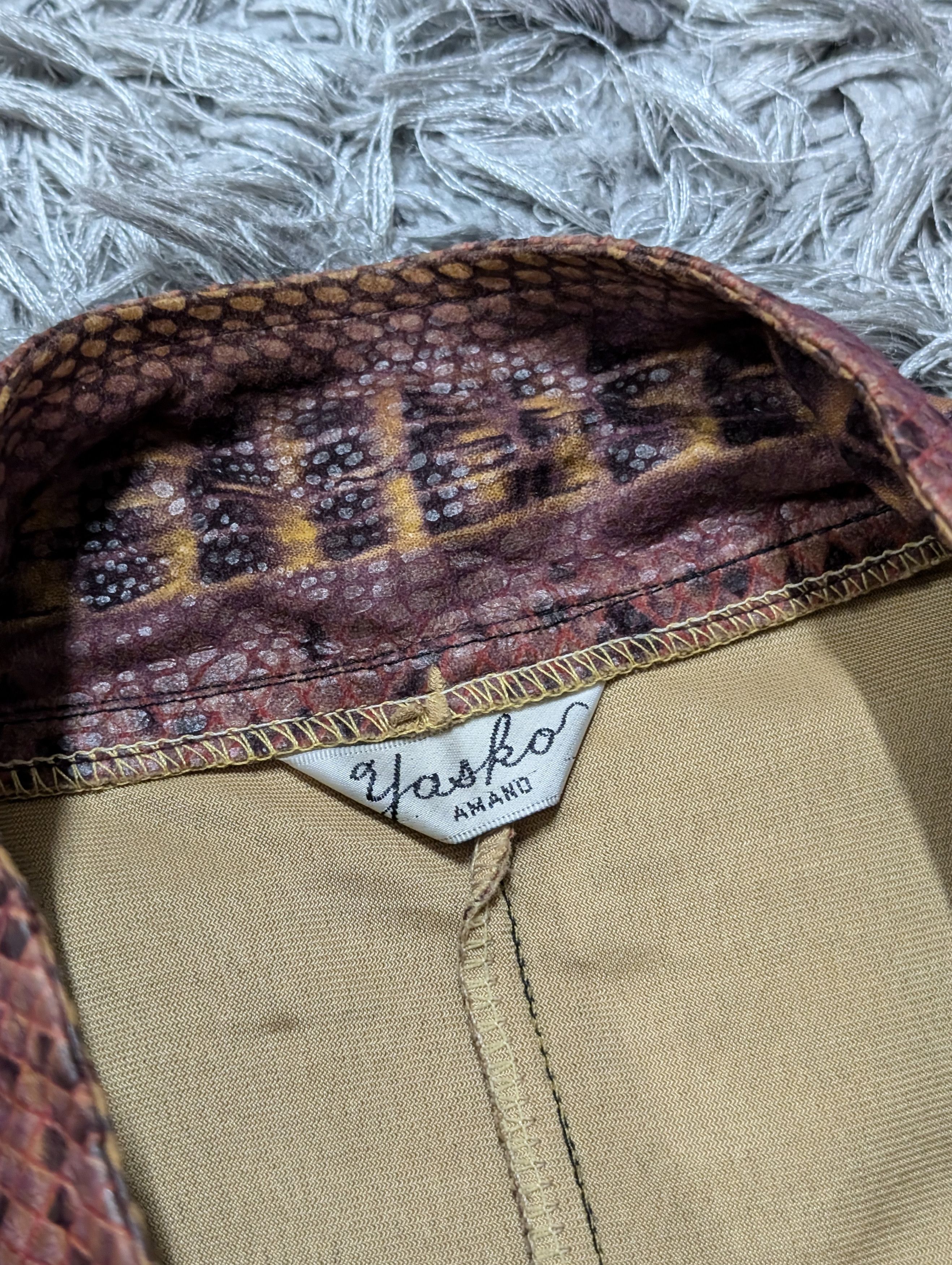 Other Vintage Yasko Amano Reptile Jacket Snake Skin Coat Pattern Size M / US 6-8 / IT 42-44 - 10 Thumbnail