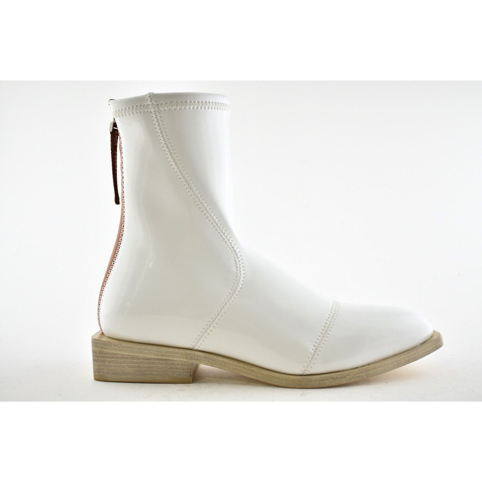 Fendi Fendi White Patent Neoprene Stretch Logo Sock Ankle Size US 6.5 / IT 36.5 - 2 Thumbnail
