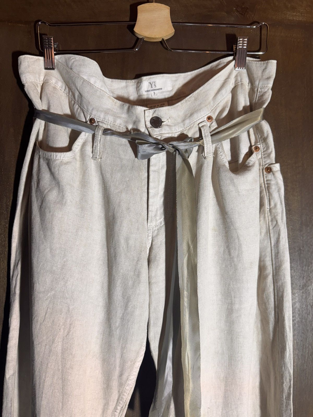 Yohji Yamamoto vintage asymetrical yohji yamamoto linen pants 3 jp Size 28" / US 6 / IT 42 - 7 Thumbnail