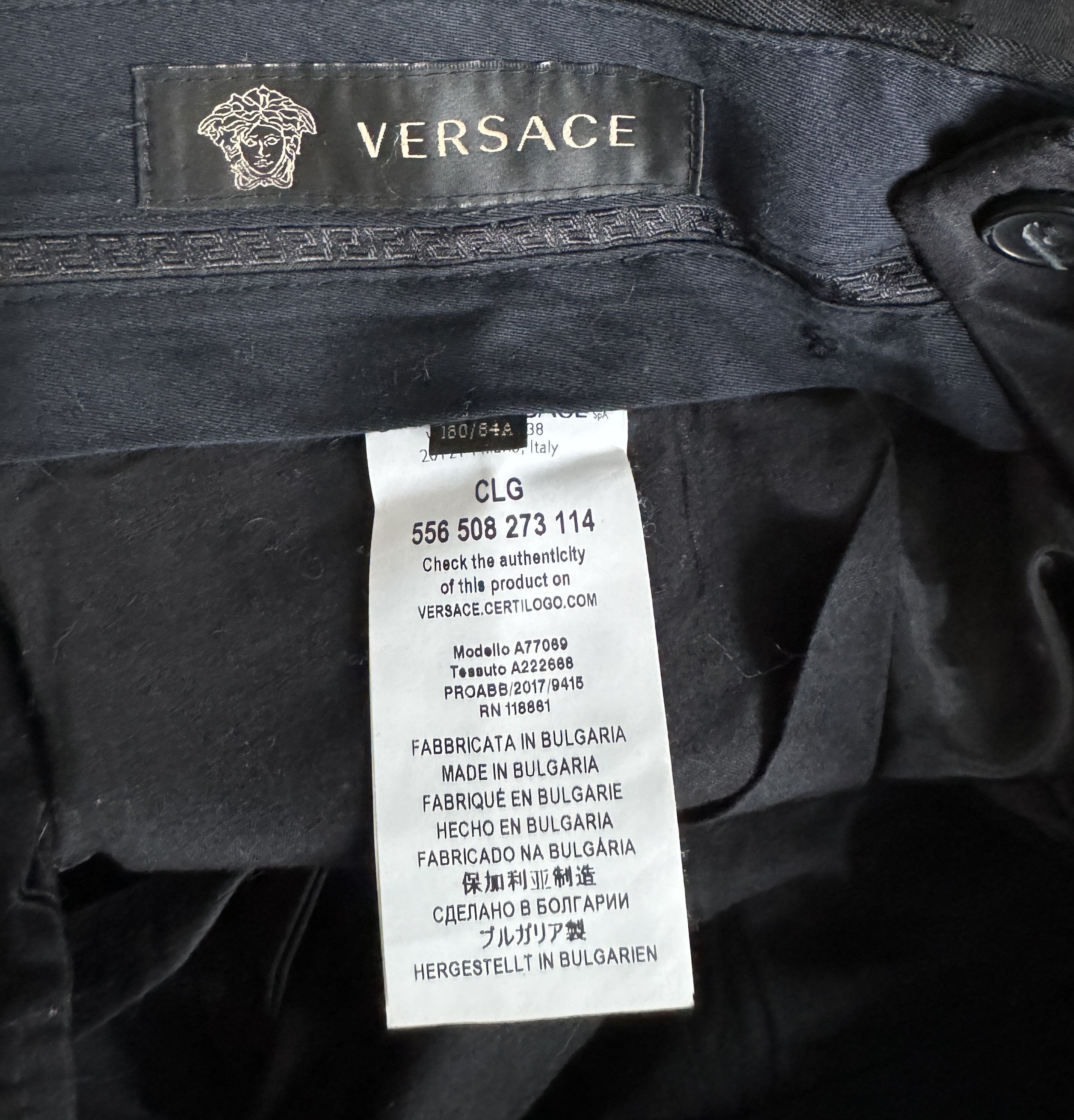 Versace Men's Versace Classic Pants Chino Black Trousers Size 50 Size US 34 / EU 50 - 7 Thumbnail