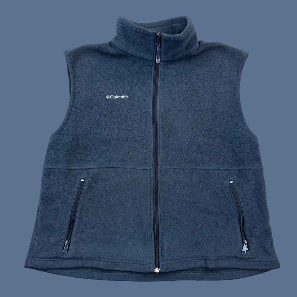 Vintage Columbia Vest Mens XL Blue Fleece Full Zip Outdoor Hiking Casual Shirt Size US XL / EU 56 / 4 - 1 Thumbnail