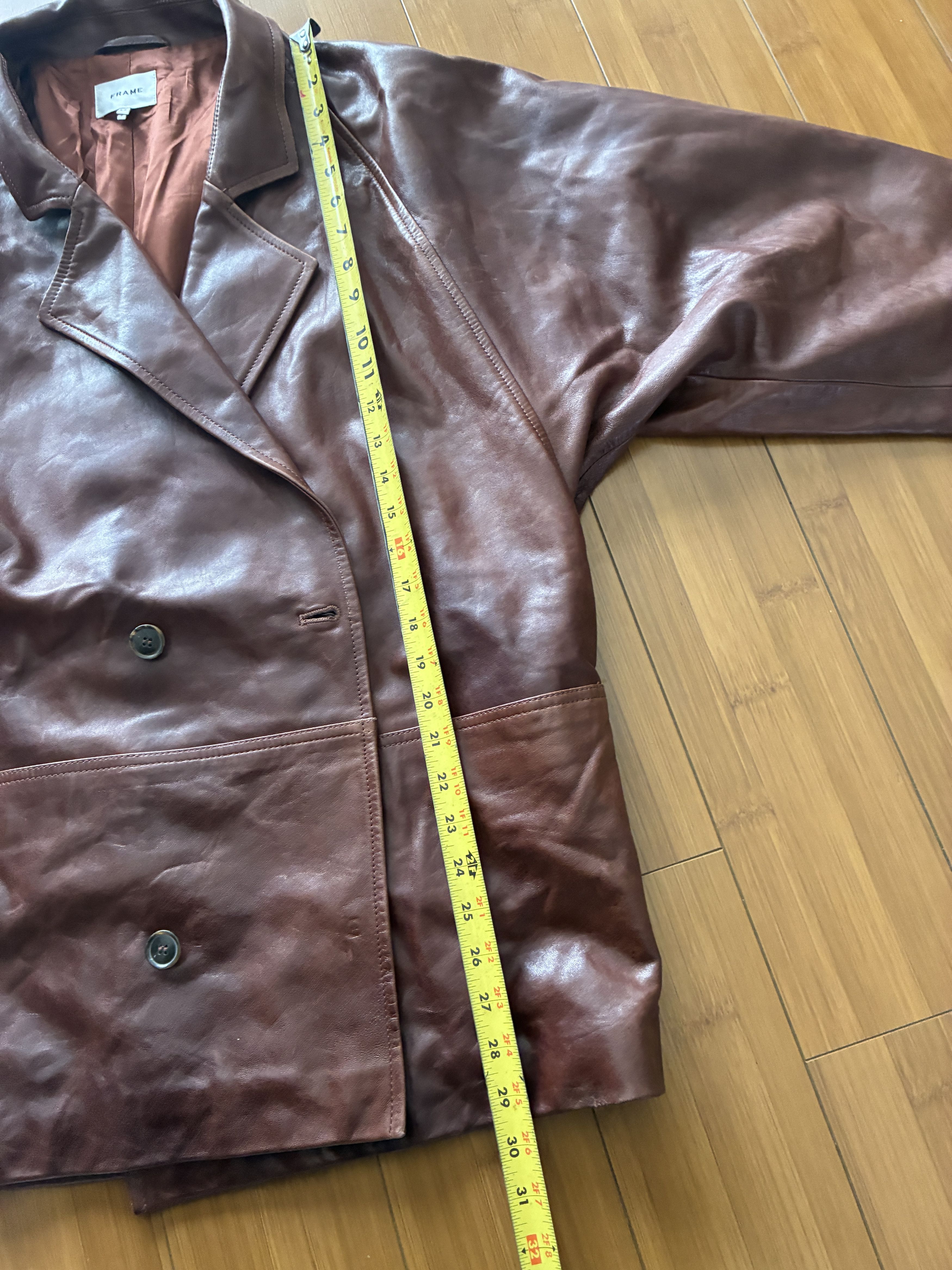 Frame FRAME Double-breasted lamb leather jacket Brown Small Size S / US 4 / IT 40 - 8 Thumbnail
