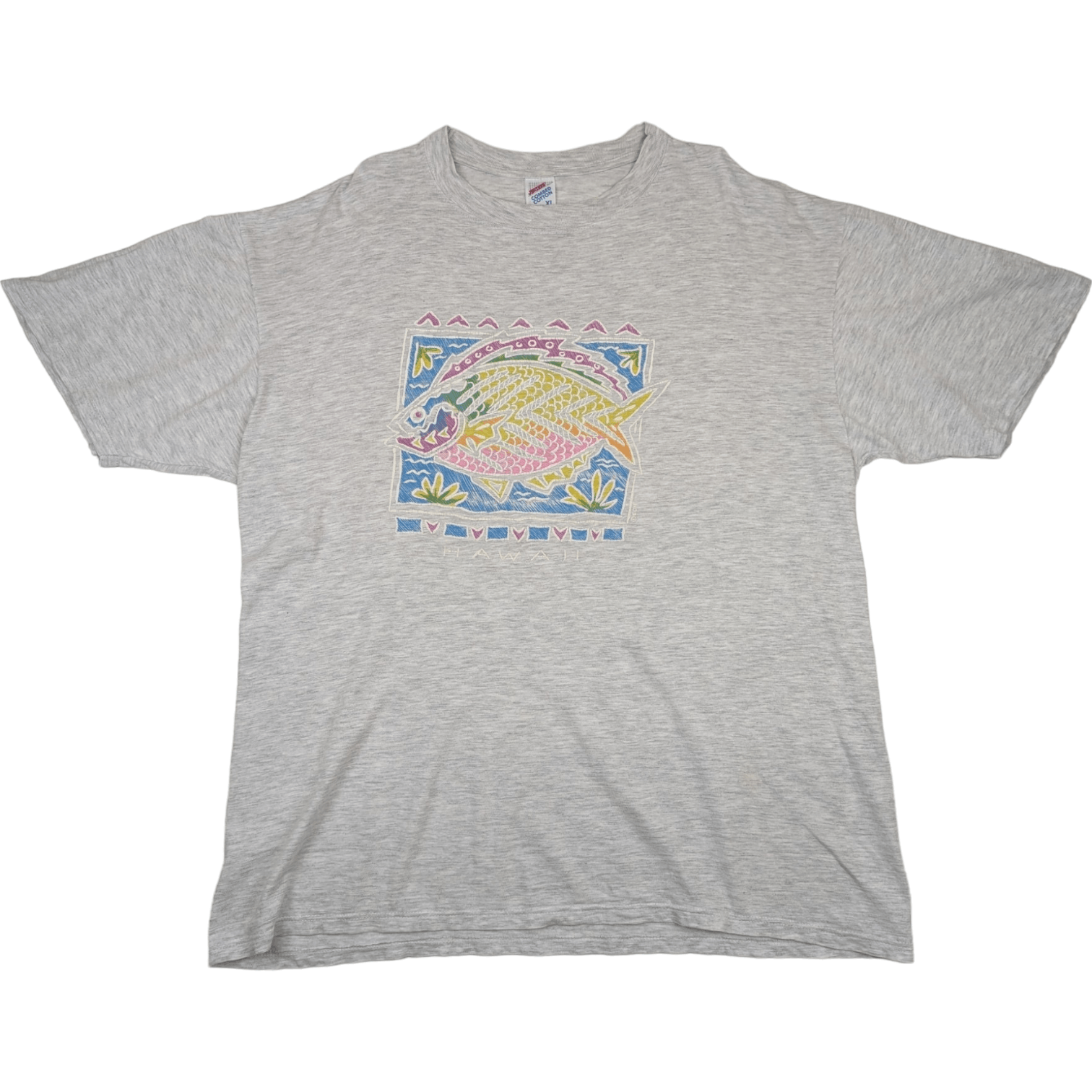 Vintage 2000's HAWAII Colourful Fish Graphic T-Shirt