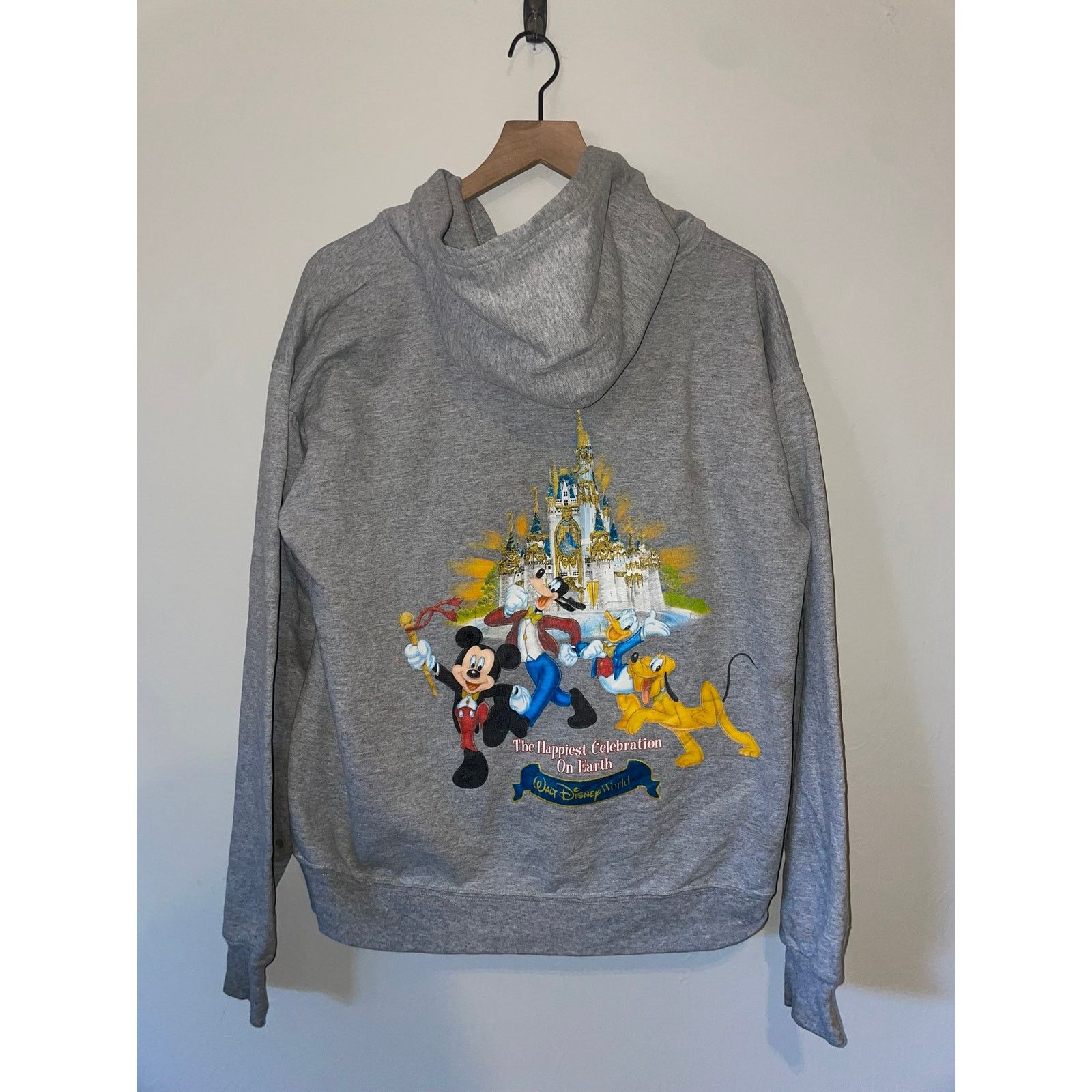 Disney Vintage Walt Disney World Hoodie Gray Ful Zip Jacket VTG XL Size US XL / EU 56 / 4 - 1 Thumbnail