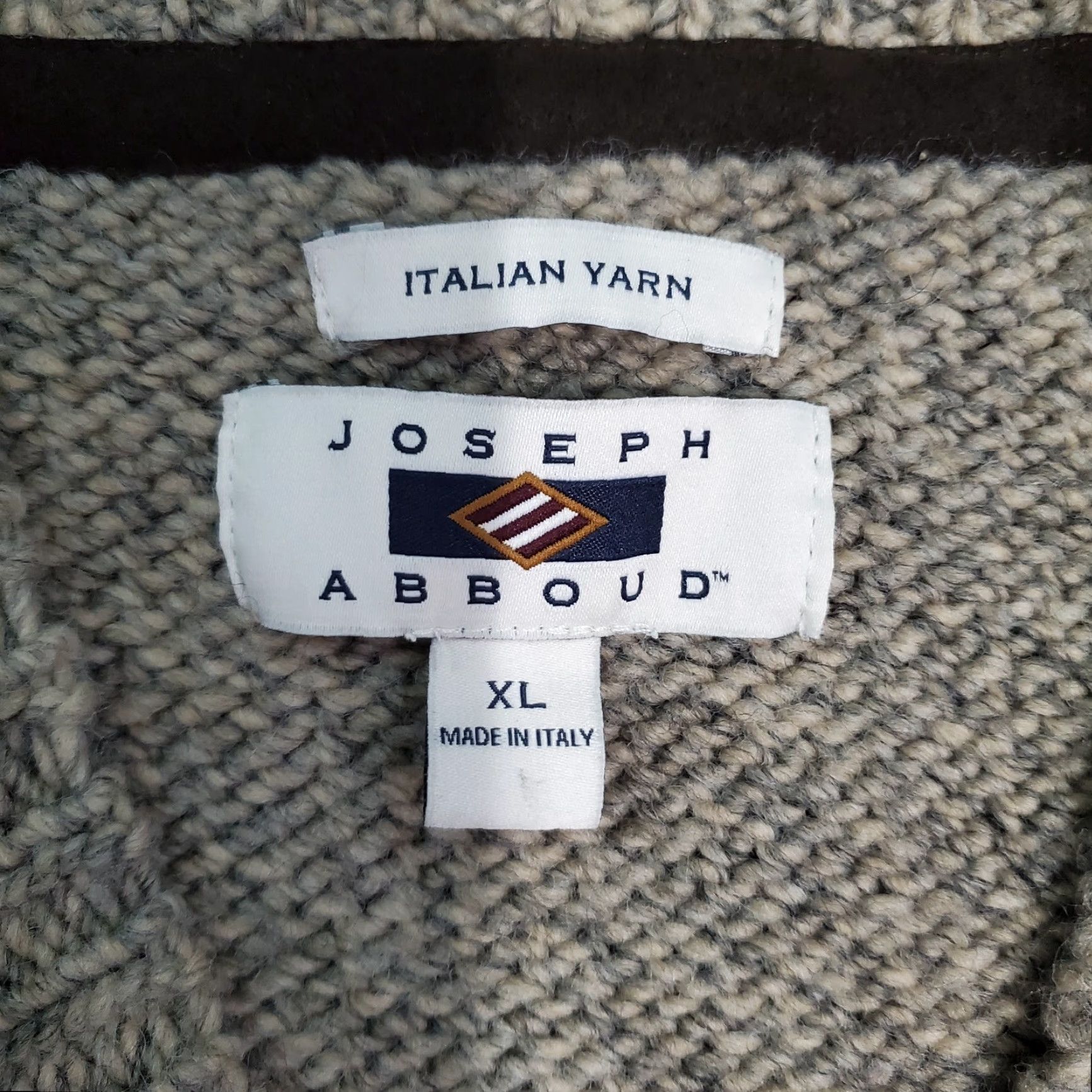 Joseph Abboud Joseph Abboud Sweater XL Wool Brown Fisherman V Neck Cable Knit Men's Pullover Size US XL / EU 56 / 4 - 5 Thumbnail