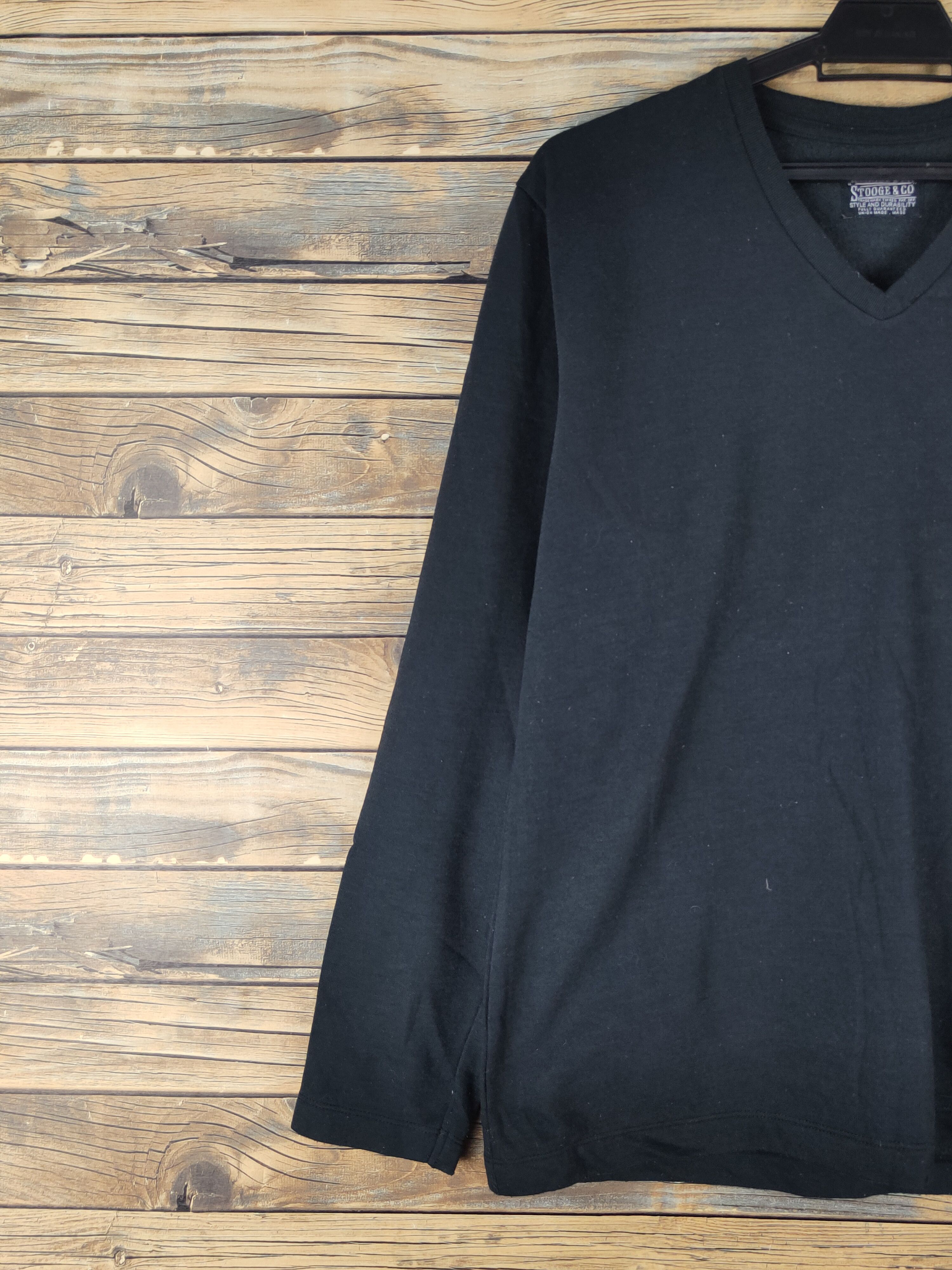 Japanese Brand × Vintage Stooge&co skulk Black vintage shirts #W1375 Size US M / EU 48-50 / 2 - 3 Thumbnail