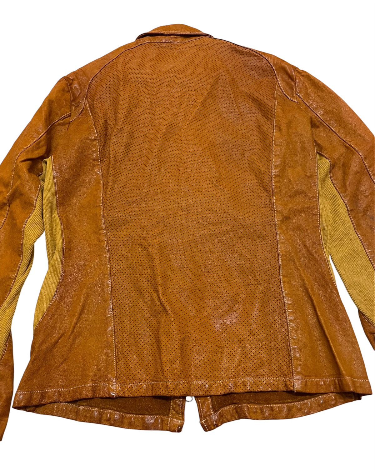 Japanese Brand Kyoji Maruyama Cowhide Leather Mesh Hybrid Jacket Size US M / EU 48-50 / 2 - 7 Thumbnail
