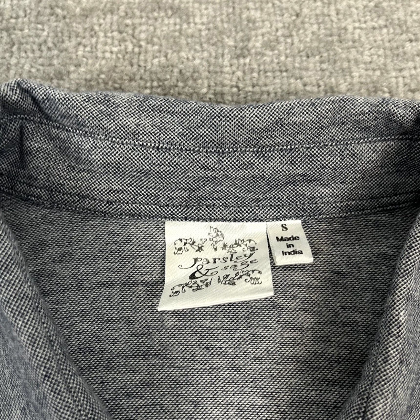 Vintage Parsley & Sage Top Womens Small Blue Button Collared Long Sleeve Shirt Striped Size S / US 4 / IT 40 - 2 Thumbnail