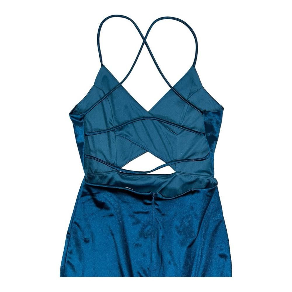 Lulus Lulus l Destined Love Teal Backless Cutout Mermaid Dress S Size S / US 4 / IT 40 - 6 Thumbnail