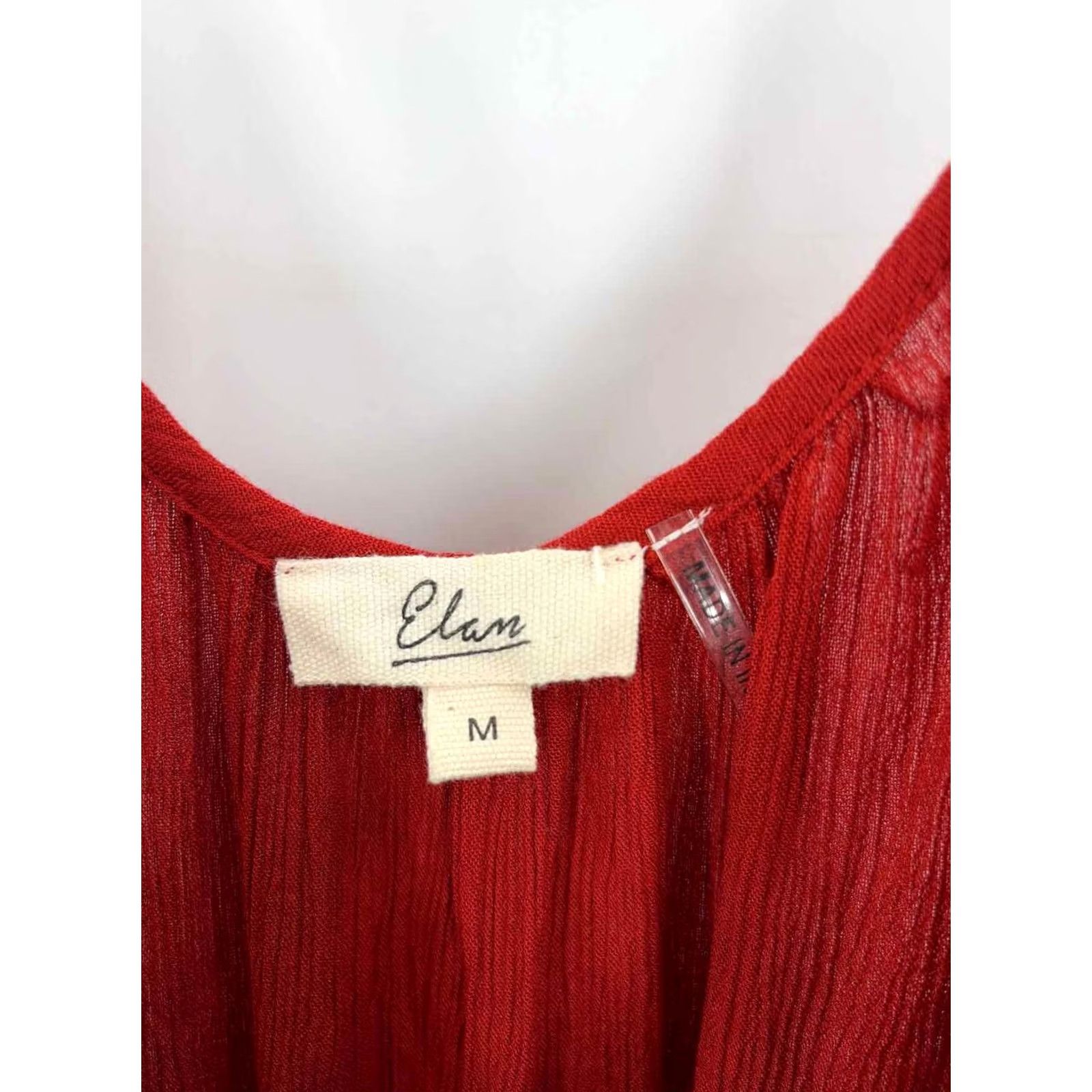 Vintage Elan Red Size Medium Short Sleeveless Dress Size 32" / US 10 / IT 46 - 2 Thumbnail
