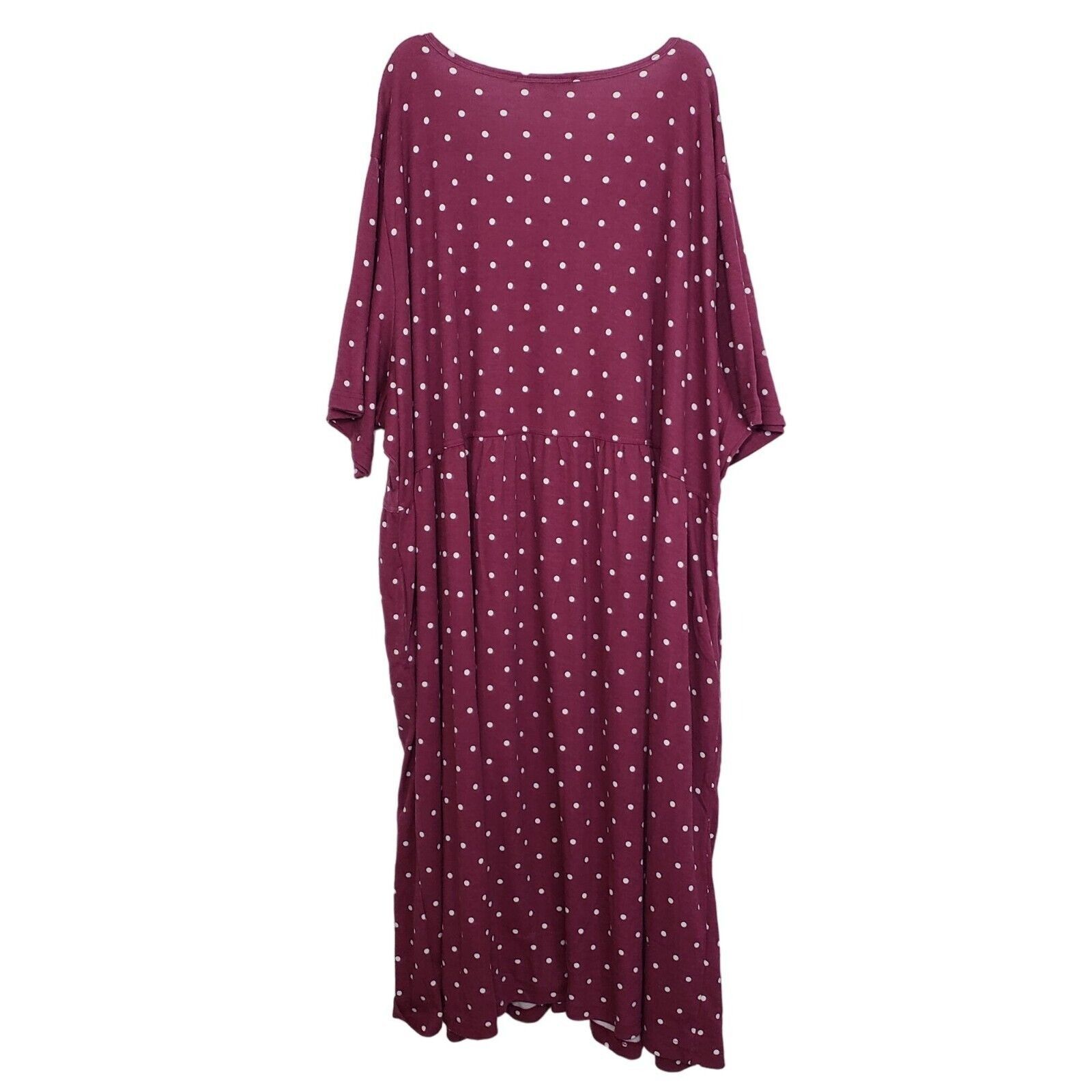 Designer Woman Within Polka Dot Maxi Shirt Dress Womens Size Petite 6 Size M / US 6-8 / IT 42-44 - 7 Thumbnail