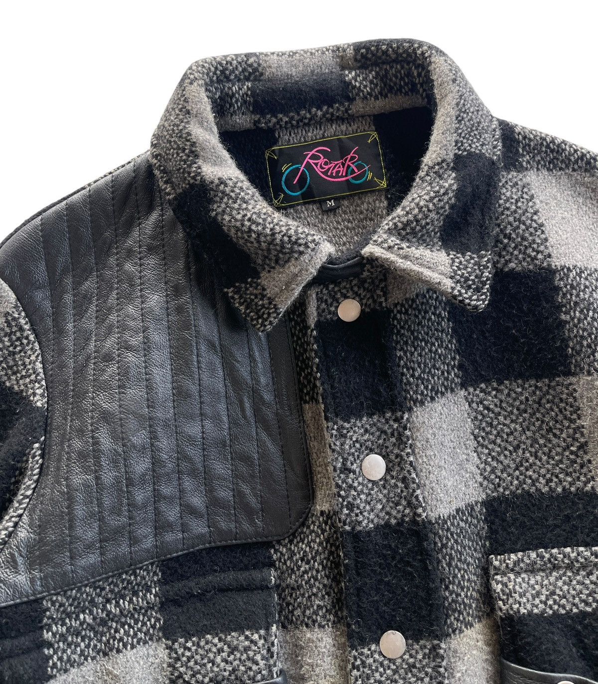 Japanese Brand Rotar Wool Blend Buffalo Plaid Jacket Size US M / EU 48-50 / 2 - 5 Thumbnail