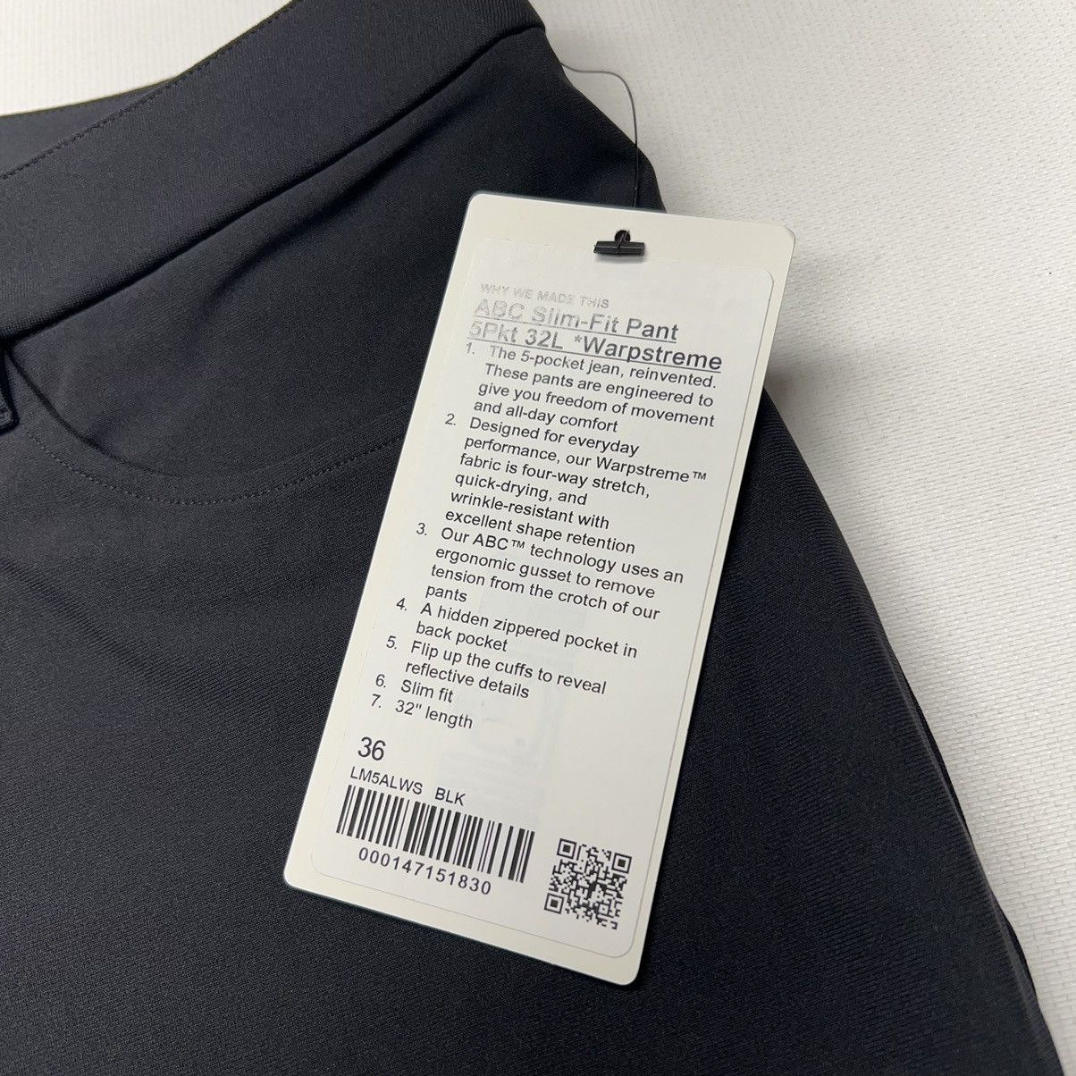 Lululemon NEW LuluLemon ABC Pants Black Slim Stretch 32L Warpstreme Size US 36 / EU 52 - 10 Thumbnail