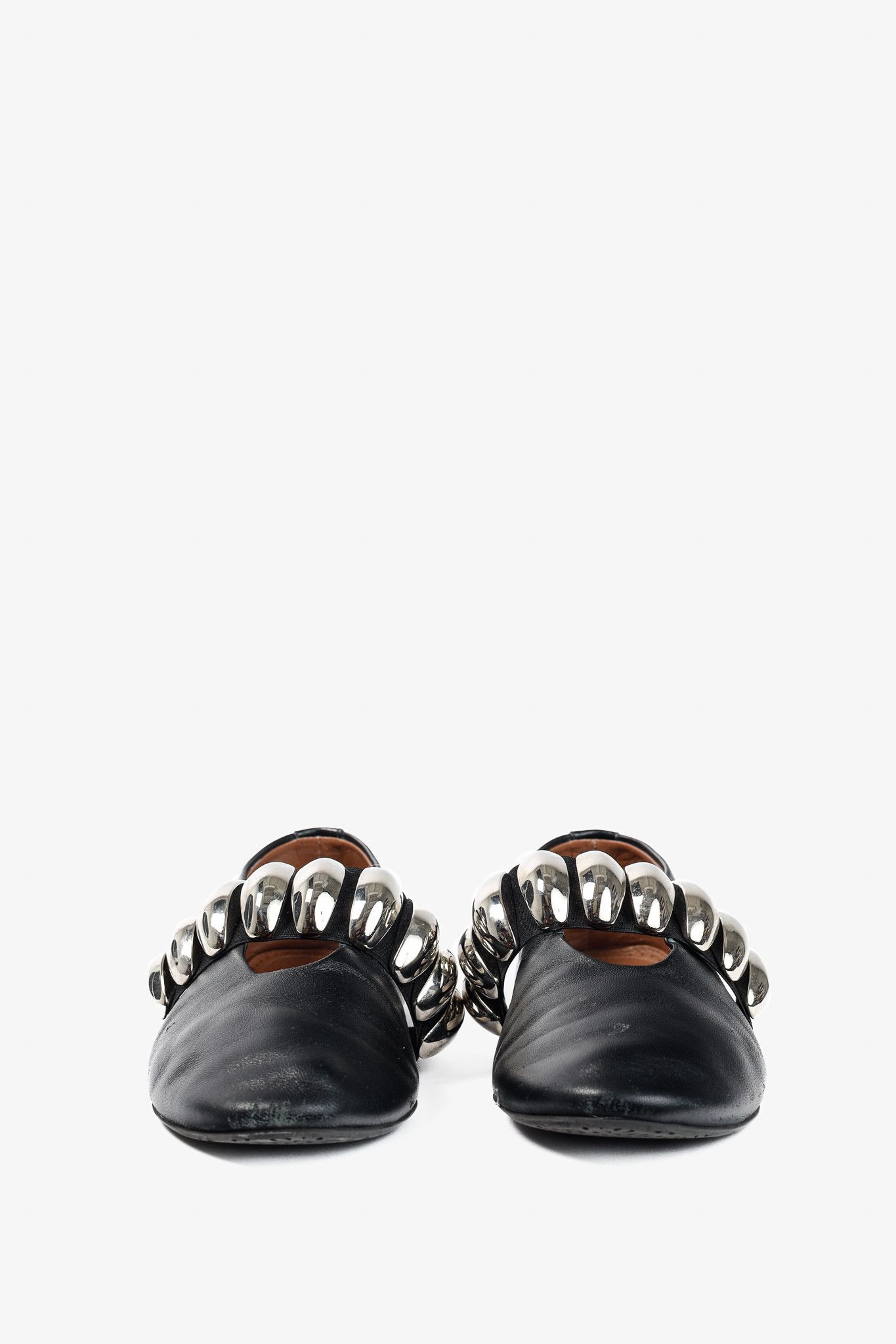 Alaia Alaia Noir Lambskin Mary-Jane Ballerina Flats Tribale Size US 7.5 / IT 37.5 - 3 Thumbnail