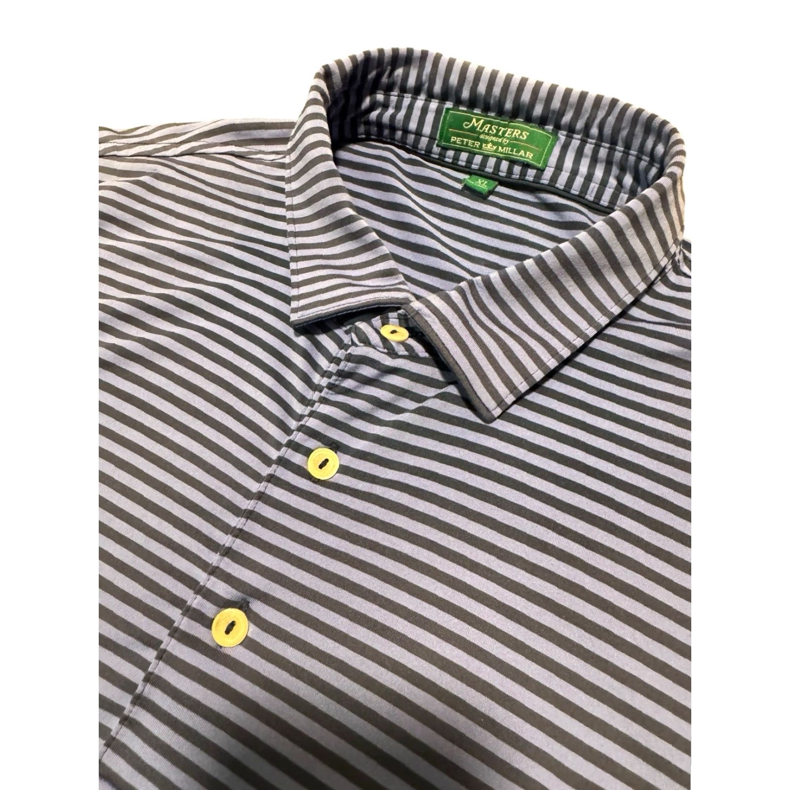 Peter Millar VINTAGE Masters x Peter Millar Augusta Golf Lavender Navy Blue Striped Polo Men’s XL Size US XL / EU 56 / 4 - 6 Thumbnail