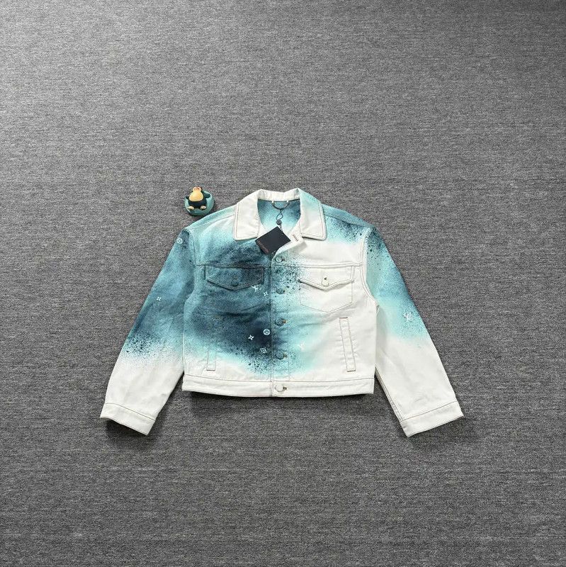 Louis Vuitton Louis Vuitton Men's White Cotton Jacket with Color Splash 0089 Size US M / EU 48-50 / 2 - 1 Thumbnail