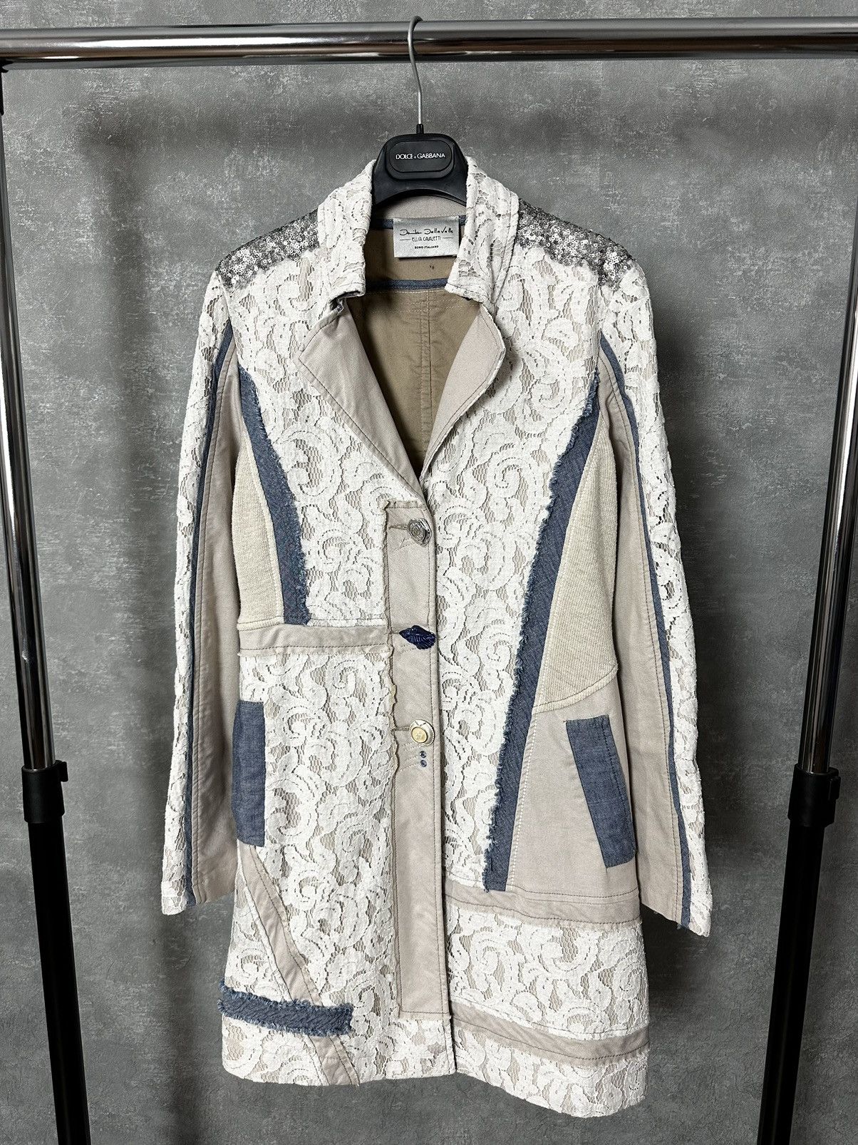 Veste Légère En Laine Brodée Elisa Cavaletti - Taille L - Noir - Occasion En Excellent état