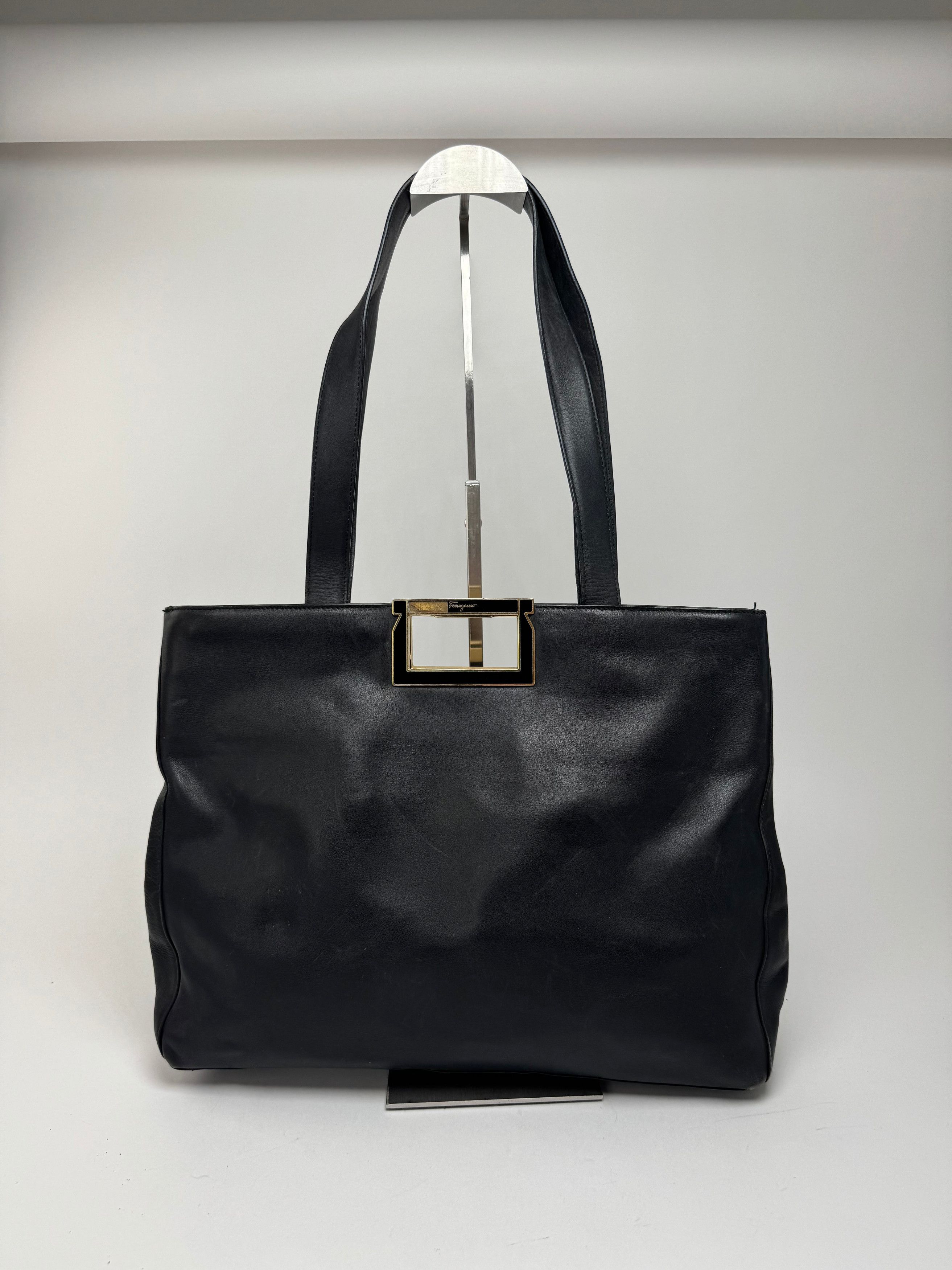 Salvatore Ferragamo Vintage Leather bag black Size ONE SIZE - 1 Thumbnail