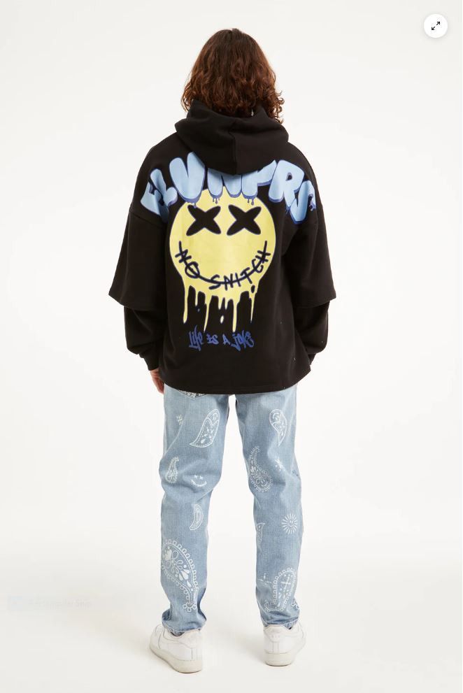 Eleven Paris 'LOBELIA' Graphic Oversize Hoodie Hooded Sweatshirt - Unisex Size US S / EU 44-46 / 1 - 11 Thumbnail