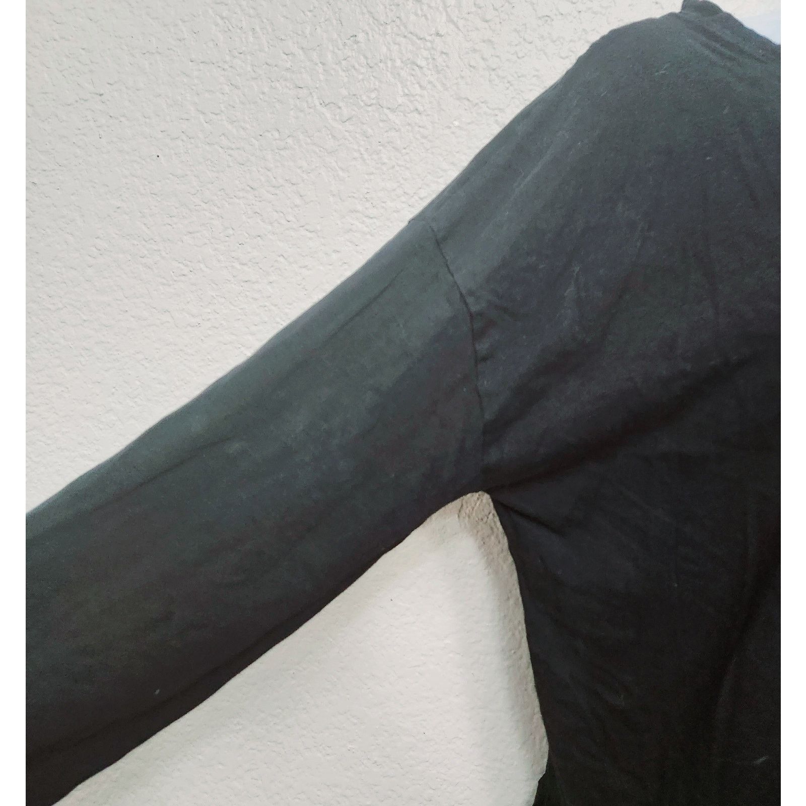 Other For The Republic Denim Black Long Sleeve Ruffled Hem Top L Size L / US 10 / IT 46 - 2 Thumbnail