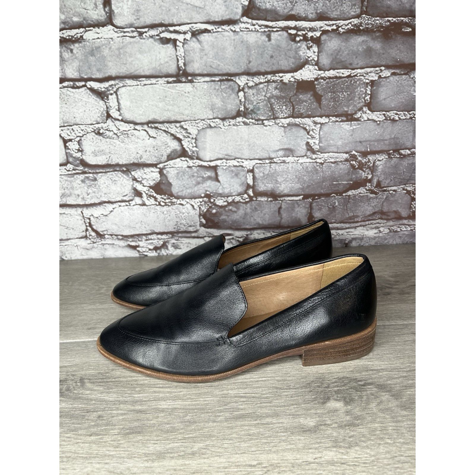 Madewell Madewell Black Leather The Frances Loafers Office Shoes Wome Size US 8 / IT 38 - 18 Thumbnail