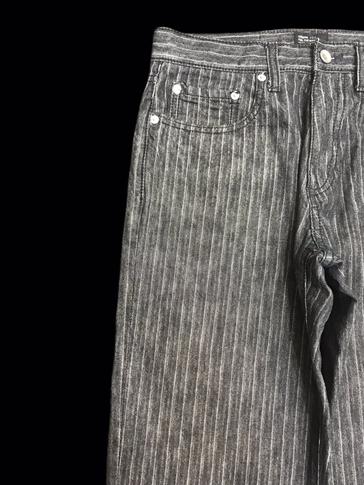 Japanese Brand 💥VERY RARE💥FINWAY STRIPE Herring Bone Twill PANT F144 Size US 29 - 4 Thumbnail