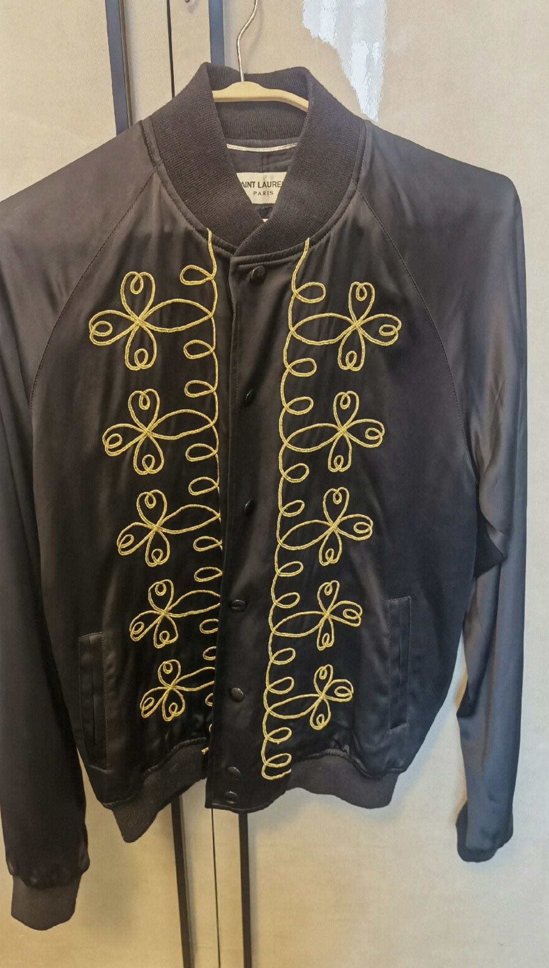Yves Saint Laurent Saint Laurent SLP 15SS Silk Bomber Jacket. Size US M / EU 48-50 / 2 - 1 Thumbnail