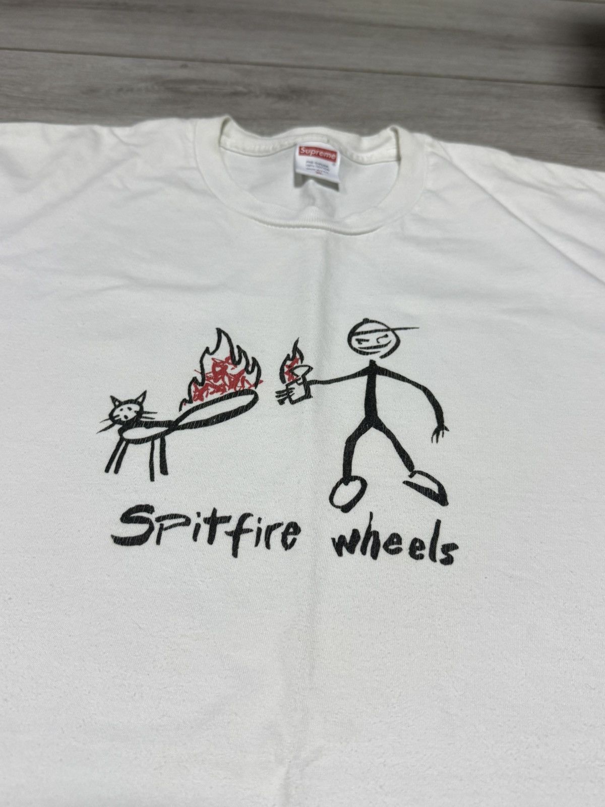 Supreme 18 SS Supreme Spitfire Cat T-shirt fire Size US XL / EU 56 / 4 - 2 Thumbnail