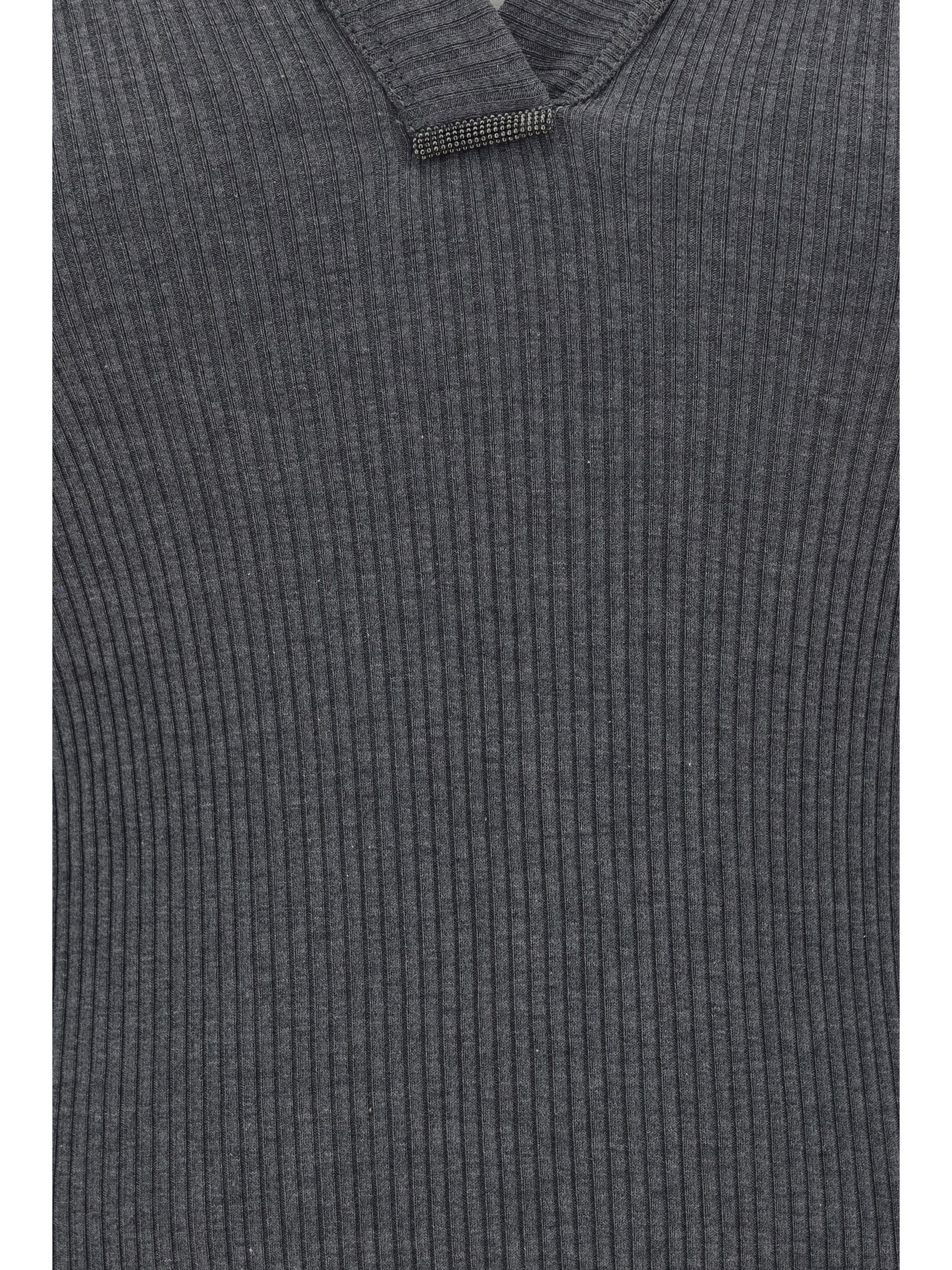 Brunello Cucinelli o1w1db10825 Blouse in Dark Grey Size S / US 4 / IT 40 - 3 Thumbnail