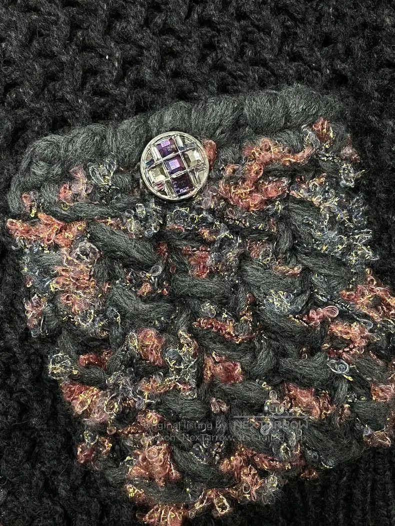 Chanel Chanel Gray Colorblock Tweed Cardigan. Size US M / EU 48-50 / 2 - 2 Thumbnail