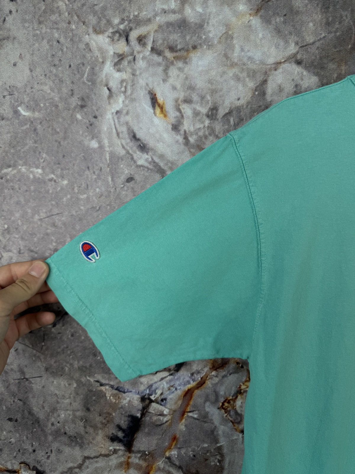 Champion Champion T-Shirt Green Logo Embroidered Short Sleeve Tee Size US M / EU 48-50 / 2 - 16 Thumbnail