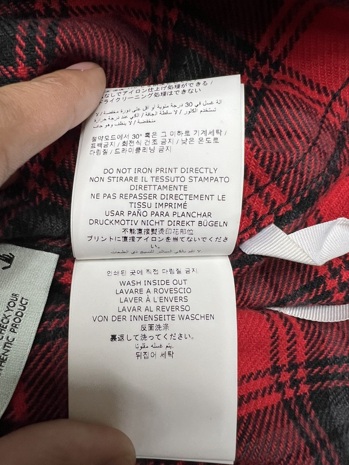 Off-White Off-White Stencil Flannel Check Shirt Size Large Size US L / EU 52-54 / 3 - 11 Thumbnail
