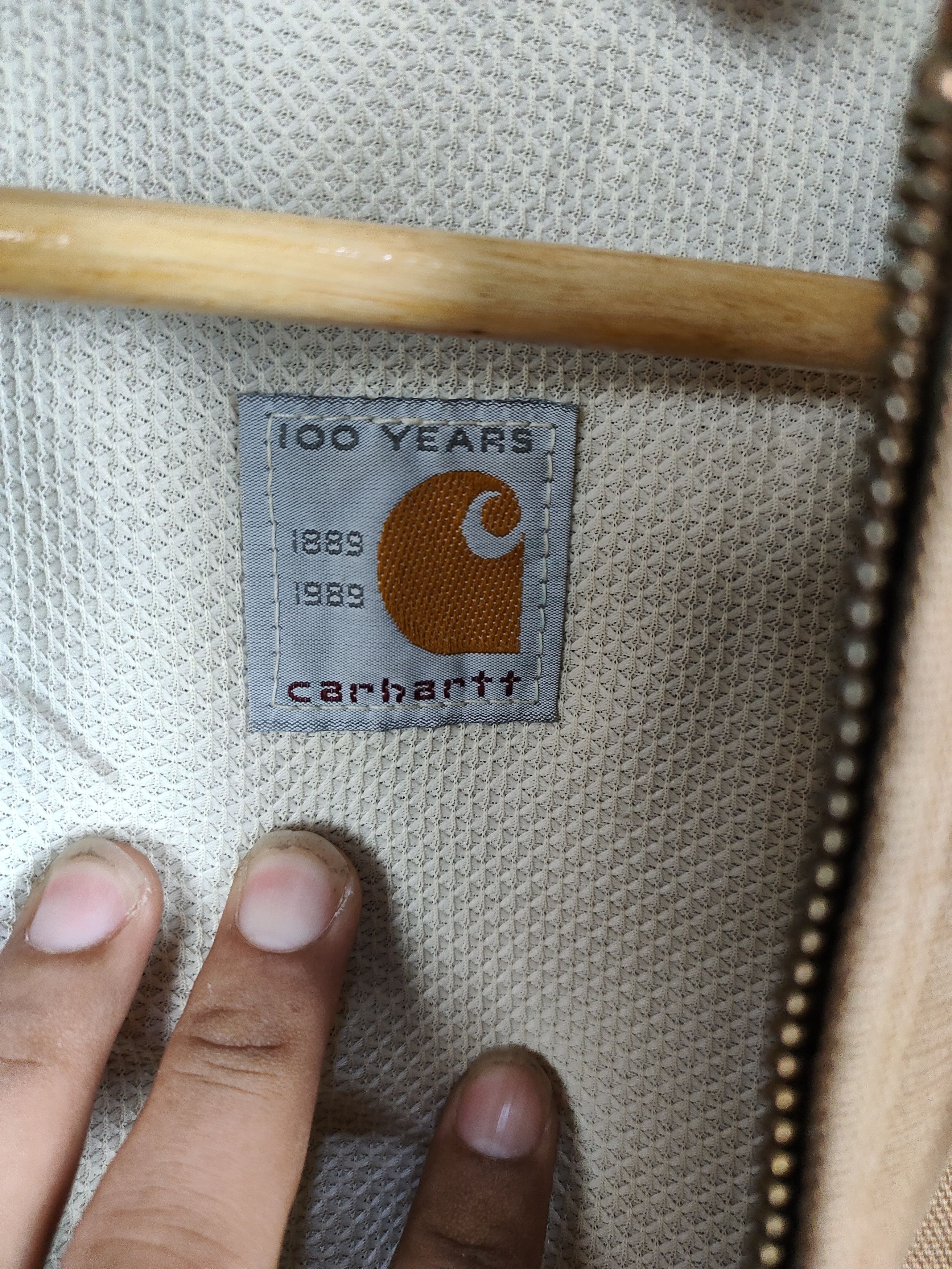Carhartt × Vintage Vintage 1989 Carhartt 100years Anniversary Hoodie Jacket Size US M / EU 48-50 / 2 - 7 Thumbnail
