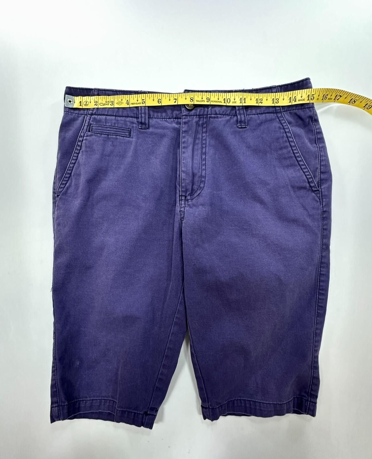 Other Johnnie B Flat Front 100% Cotton Chino Shorts Purple Mens 28 Size US 28 / EU 44 - 3 Thumbnail