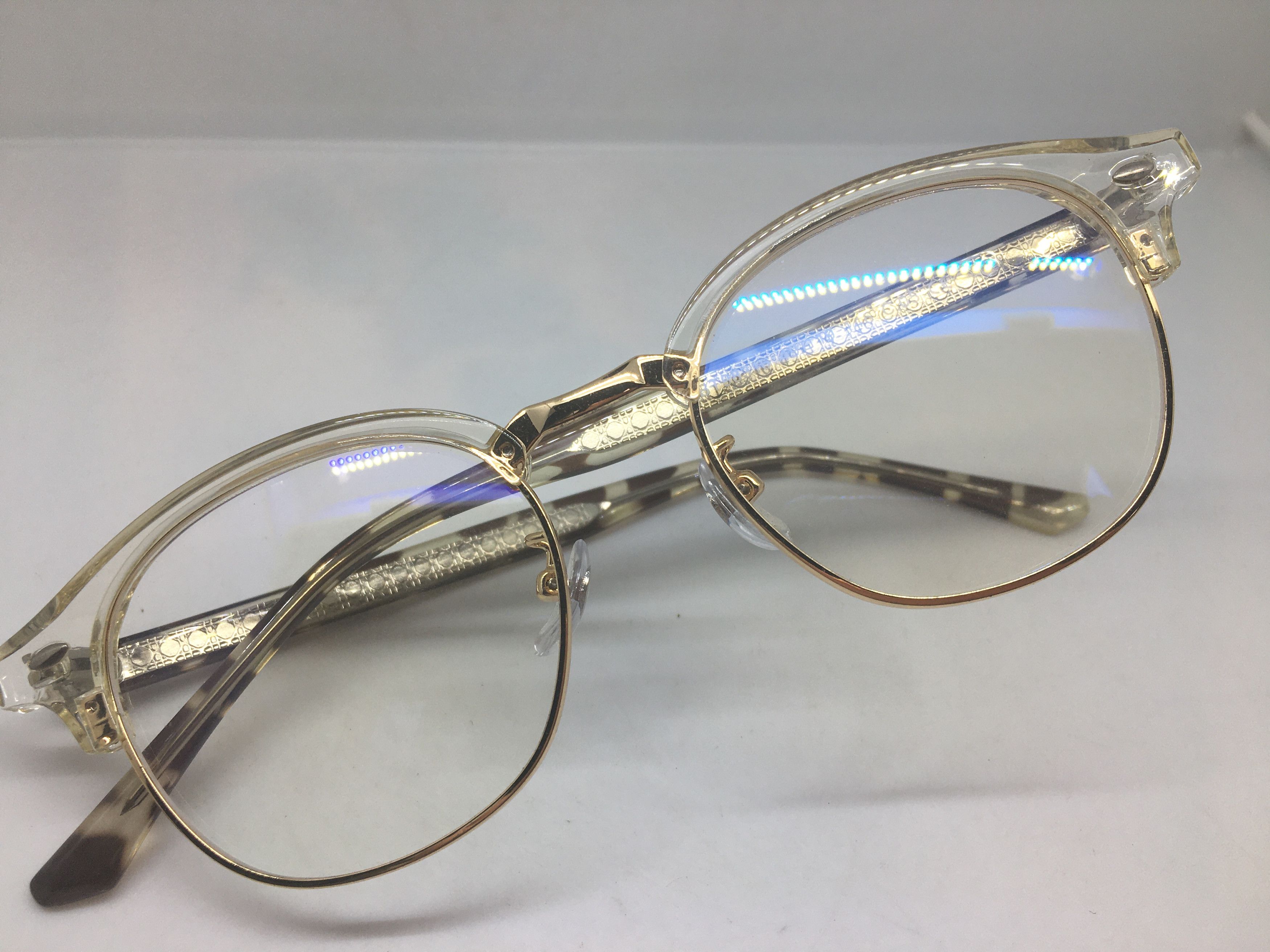 Other Mod Malcolm X Clear Gold Eyeglasses Frame Size ONE SIZE - 5 Thumbnail