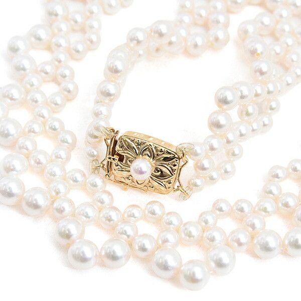 Mikimoto Mikimoto MIKIMOTO Pearl Au750 Necklace Metal Necklace DUTY FREE for USA Size ONE SIZE - 1 Thumbnail