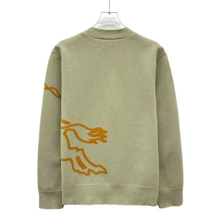 Burberry Burberry 2024 Light Green Horse Motif Cotton Sweater Size US M / EU 48-50 / 2 - 2 Thumbnail