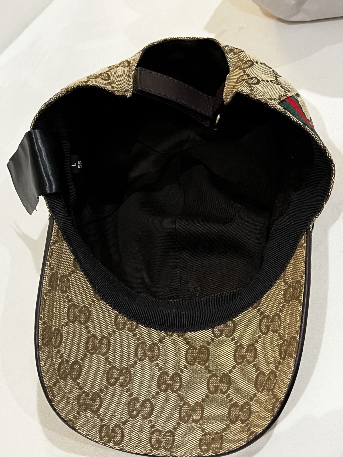 Gucci GG canvas baseball hat with Web Size 46 - 6 Thumbnail