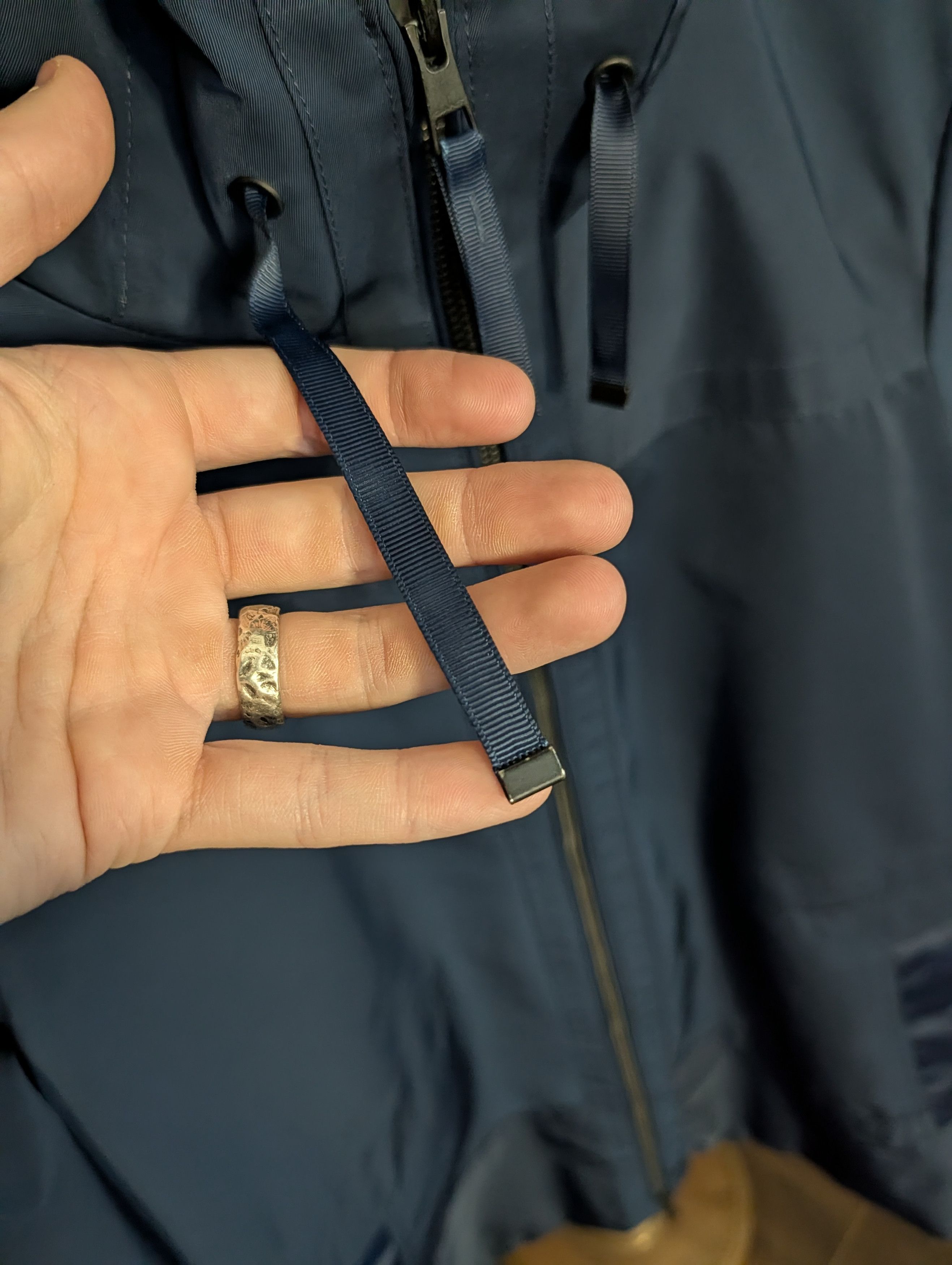 Gant Navy blue nylon zip-up tech hooded rain coat plaid Small Size US S / EU 44-46 / 1 - 4 Thumbnail